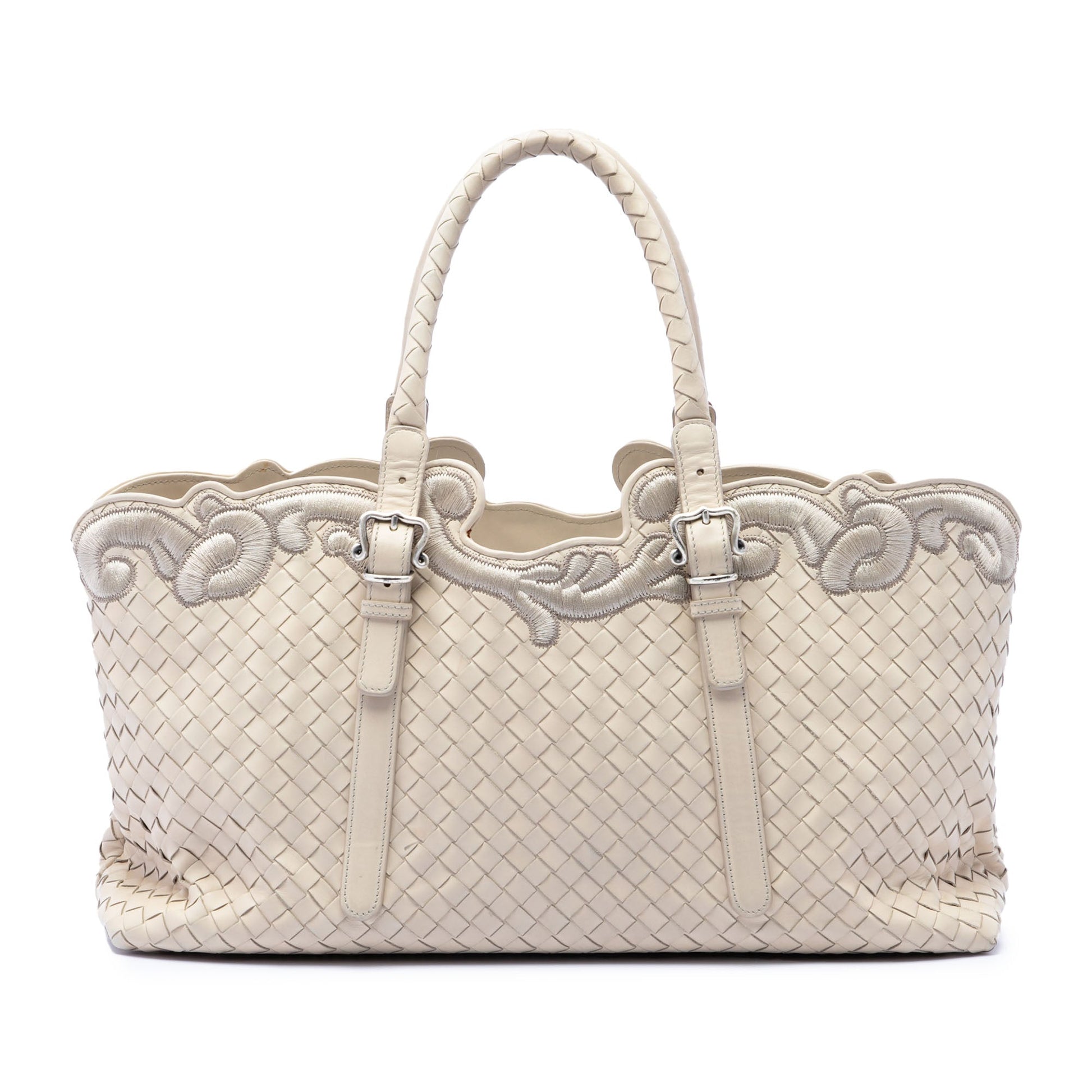 Bottega Veneta Embroidered Nappa Intrecciato Tote