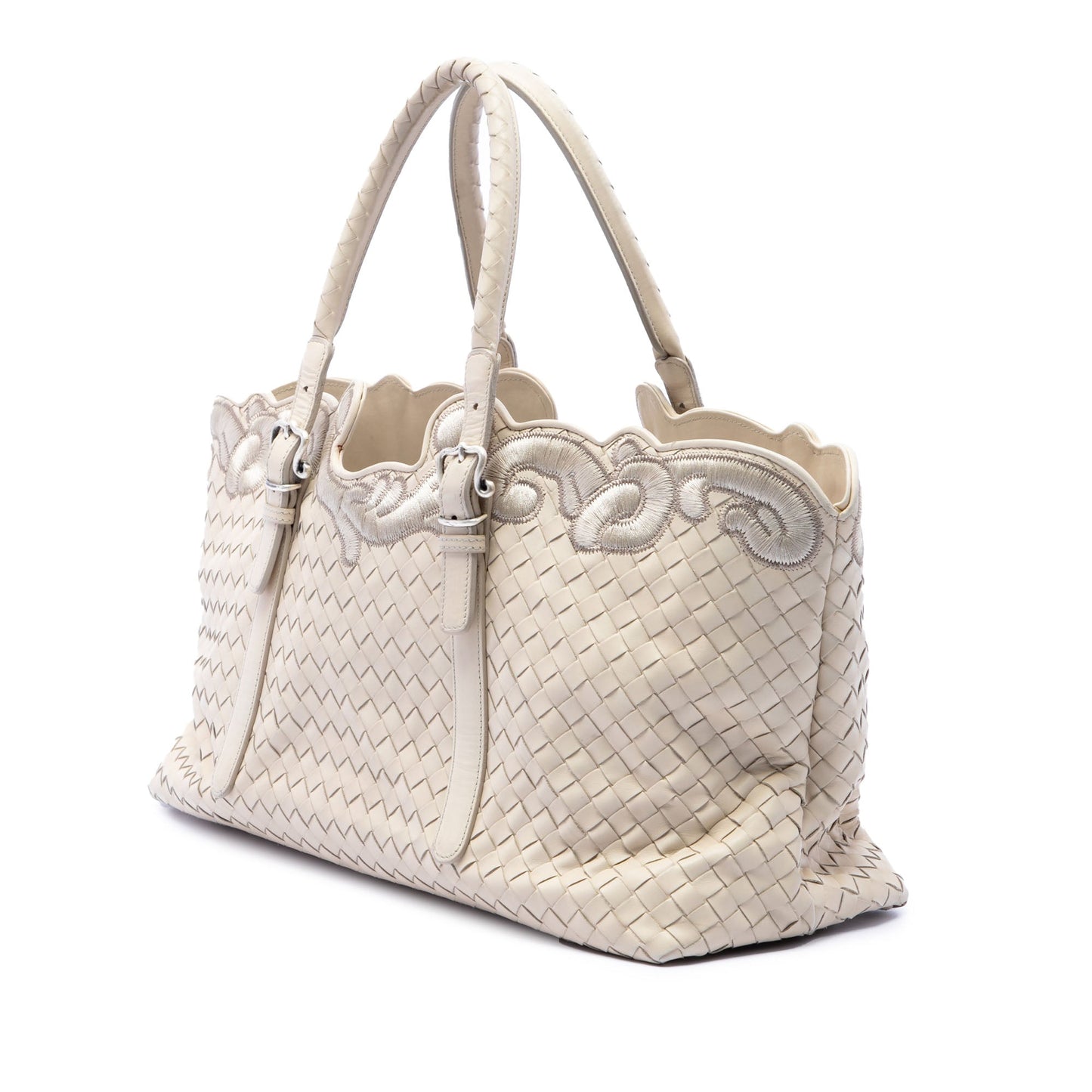 Bottega Veneta Embroidered Nappa Intrecciato Tote