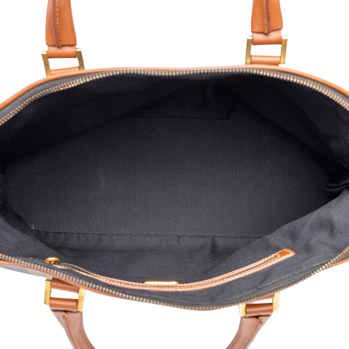 Fendi Pequin Coated Canvas Dome Satchel — Brown
