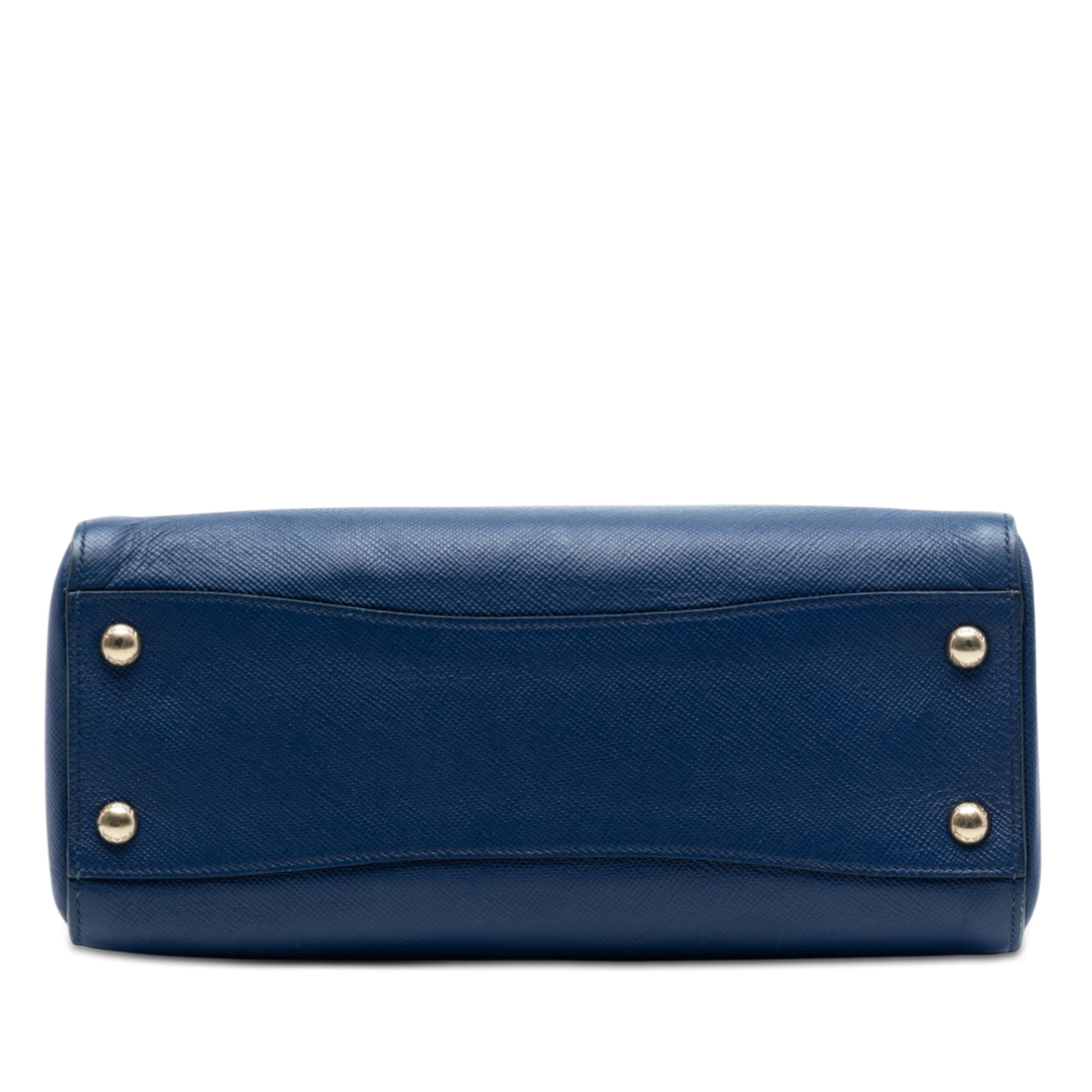 Prada Saffiano Cuir Double Zip Top Handle Bag