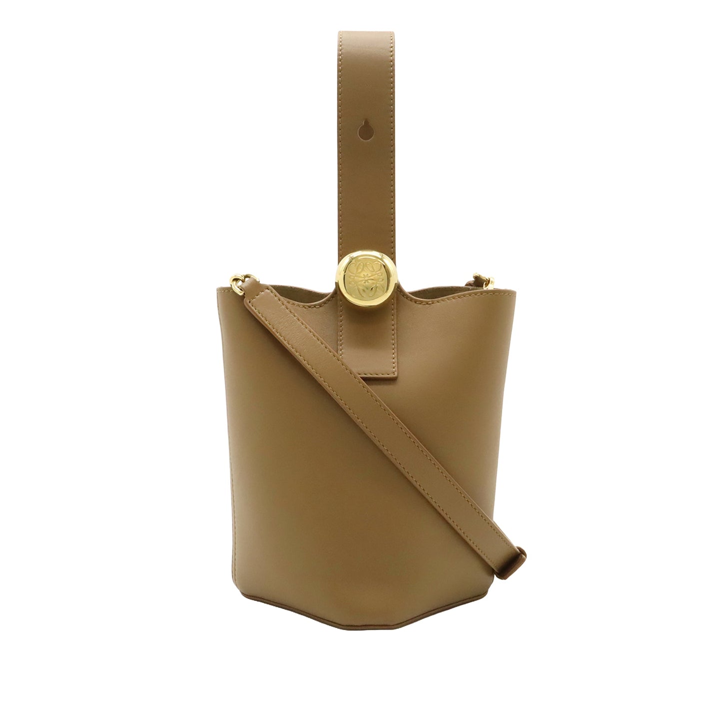 LOEWE Mini Leather Pebble Bucket Bag