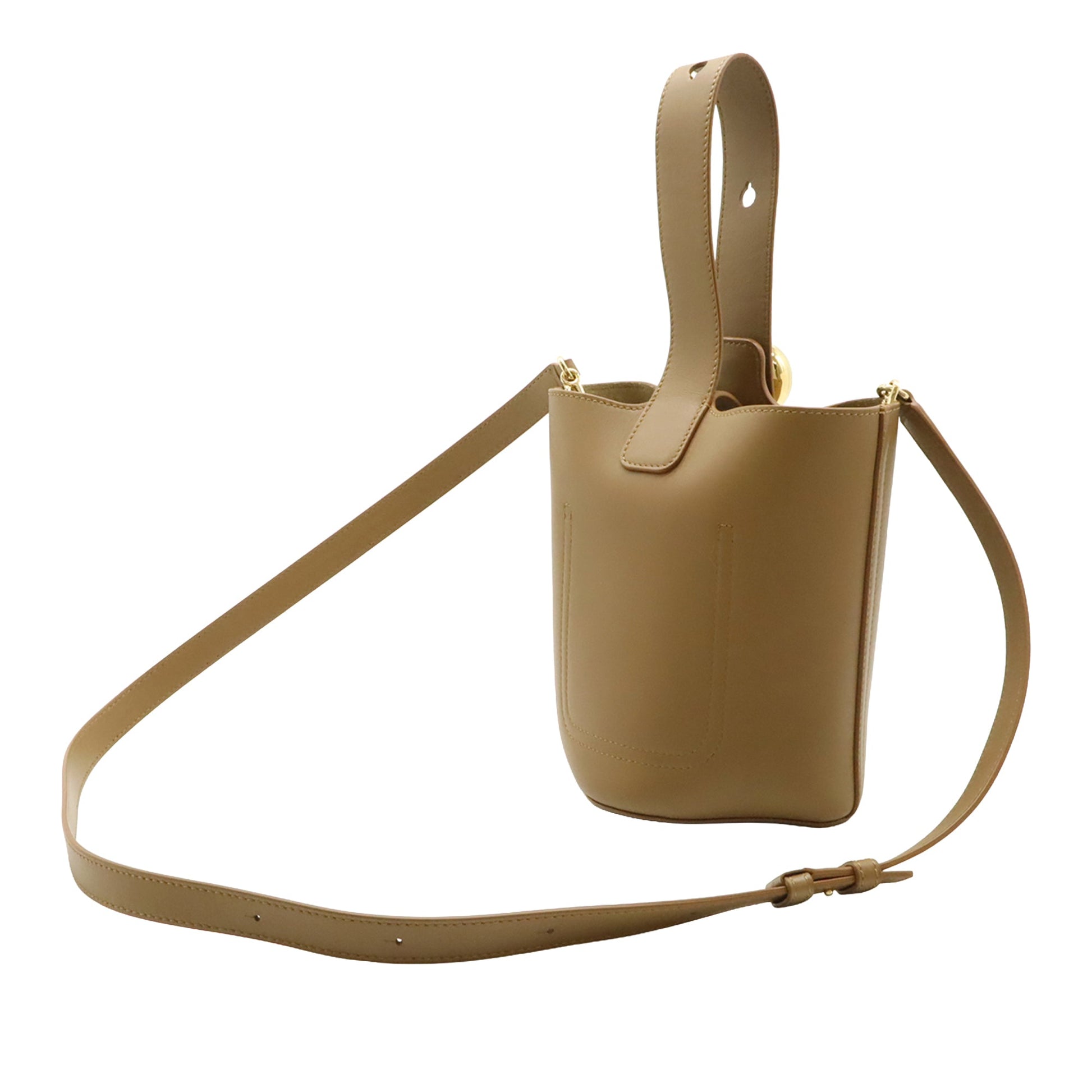 LOEWE Mini Leather Pebble Bucket Bag