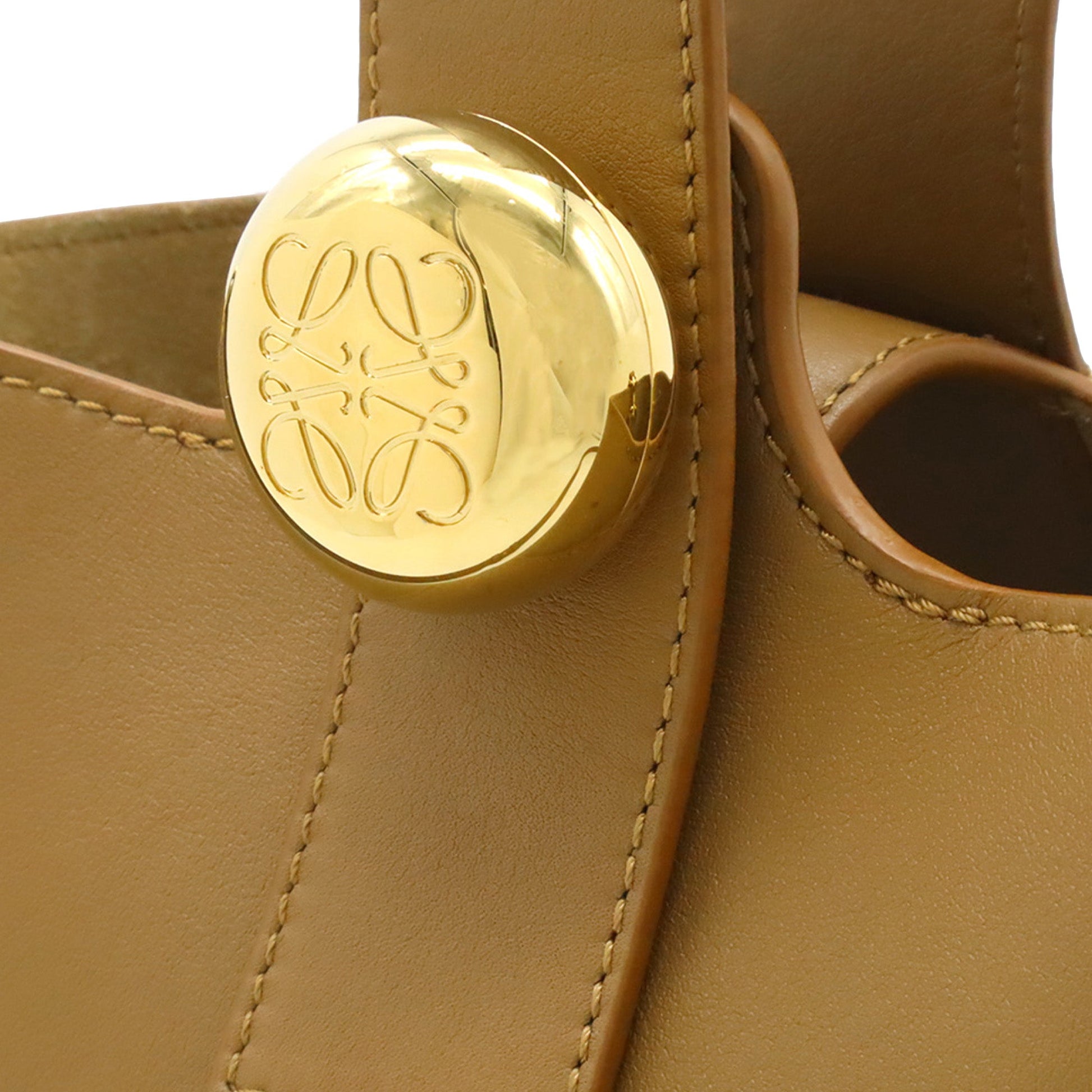 LOEWE Mini Leather Pebble Bucket Bag