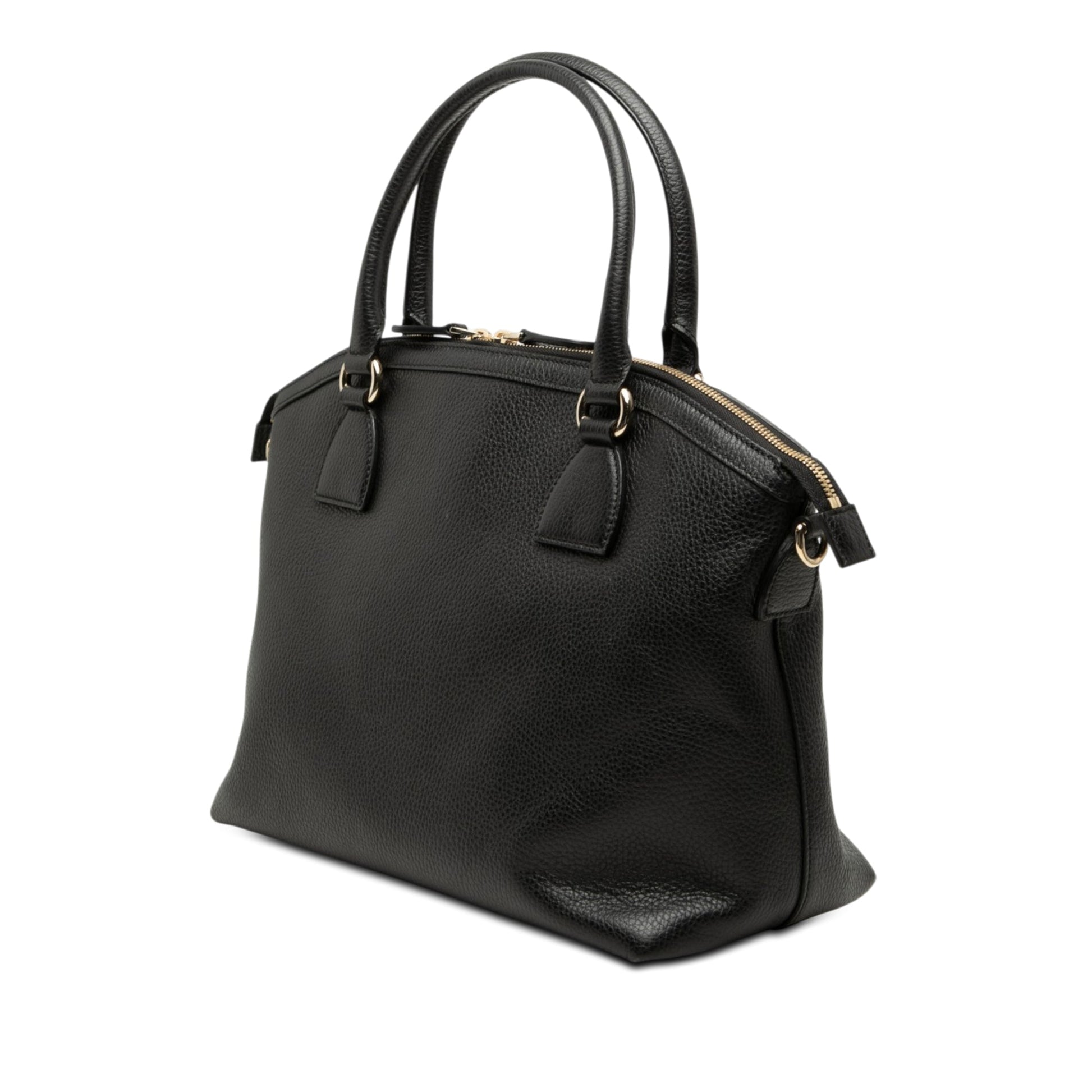 Gucci Medium Calfskin GG Charm Dome Satchel