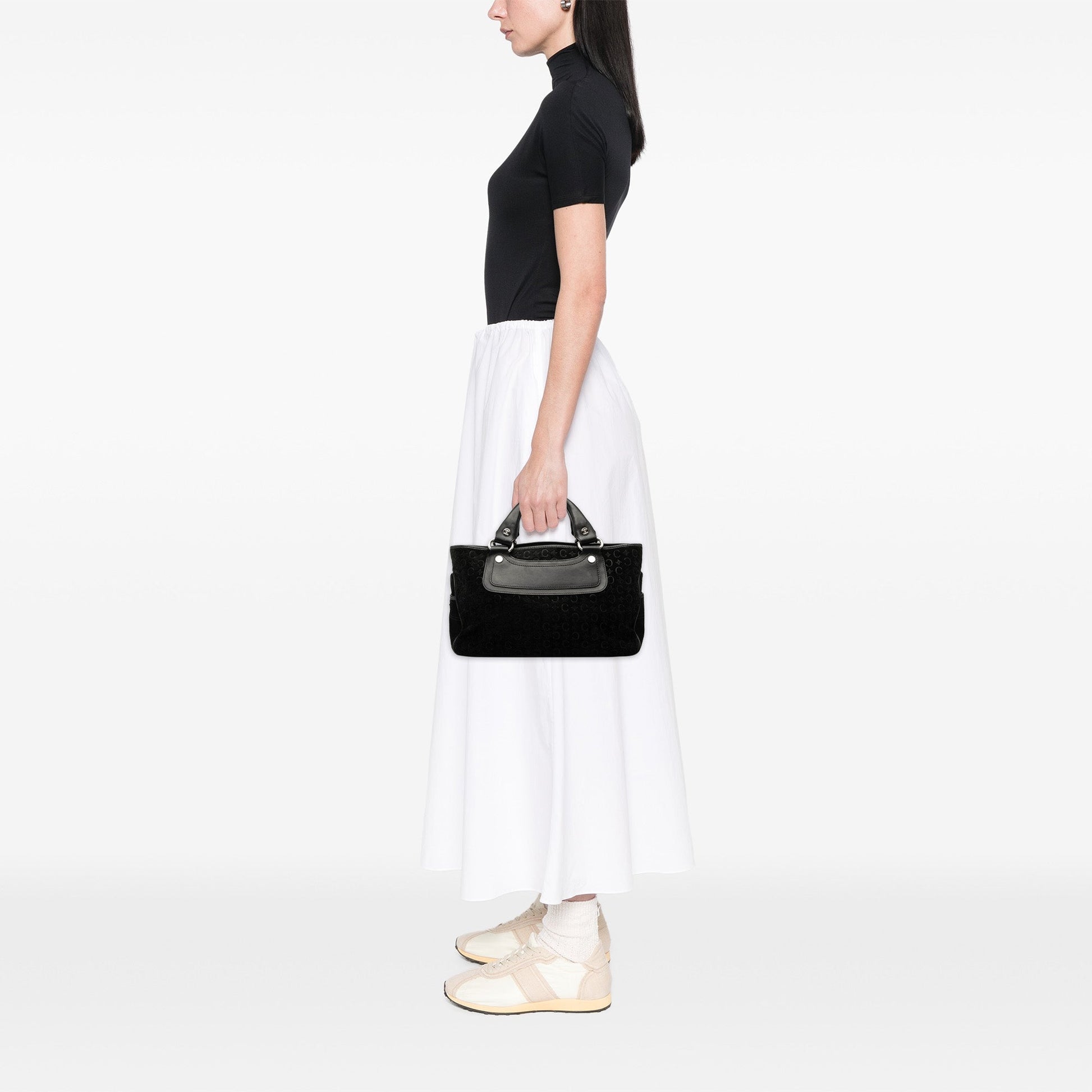 Celine C Macadam Suede Boogie Handbag
