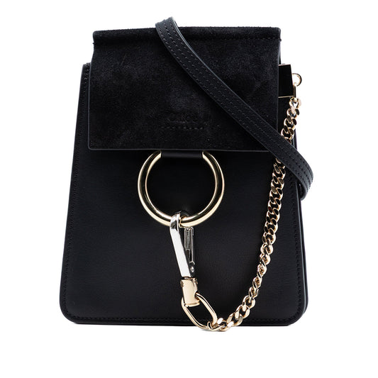 Chloé Mini Calfskin and Suede Faye Bracelet Bag