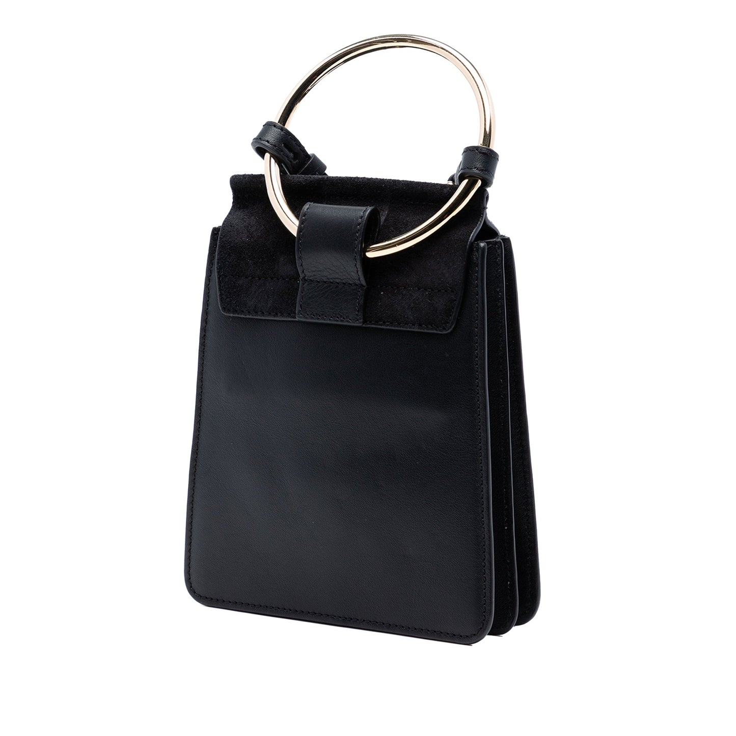 Chloé Mini Calfskin and Suede Faye Bracelet Bag