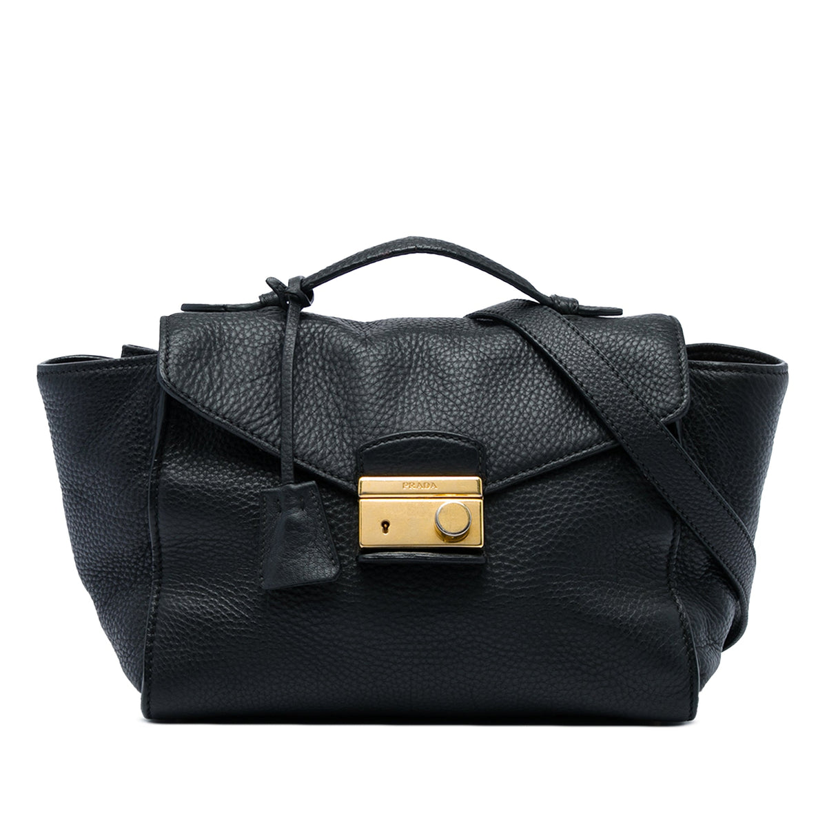 Prada Vitello Daino Soundlock Satchel