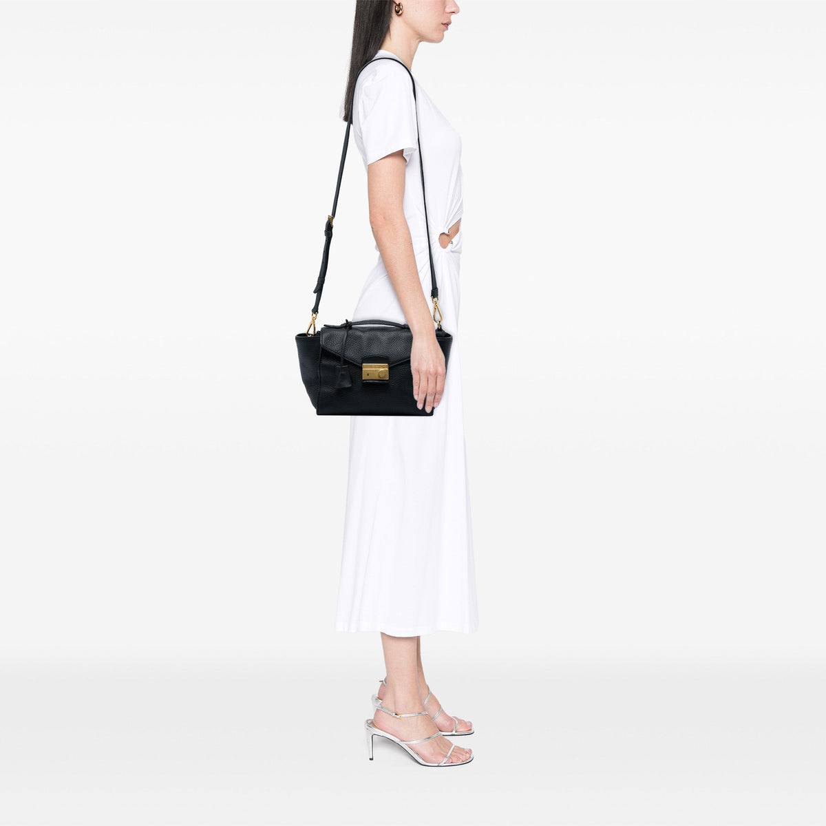 Prada Vitello Daino Soundlock Satchel