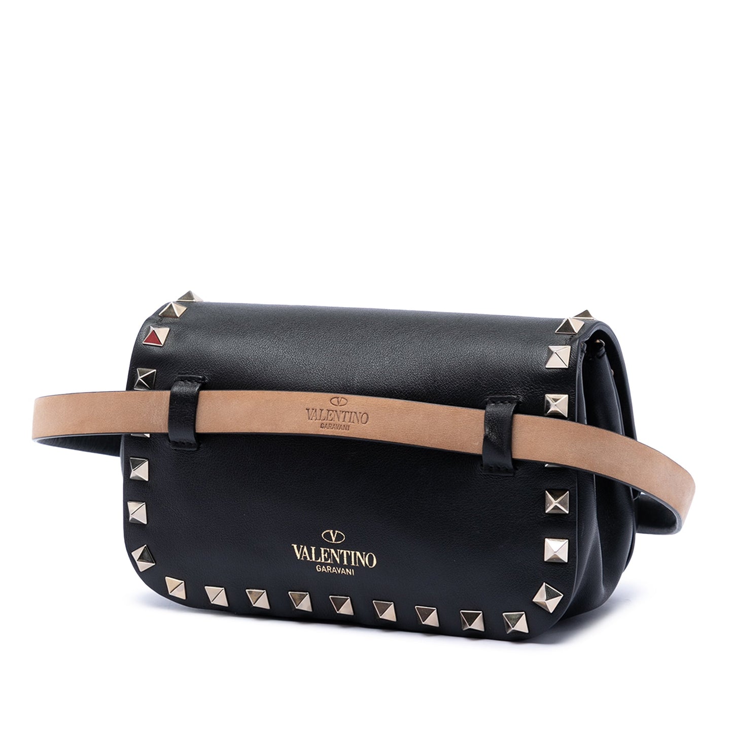 Valentino Leather Rockstud Belt Bag