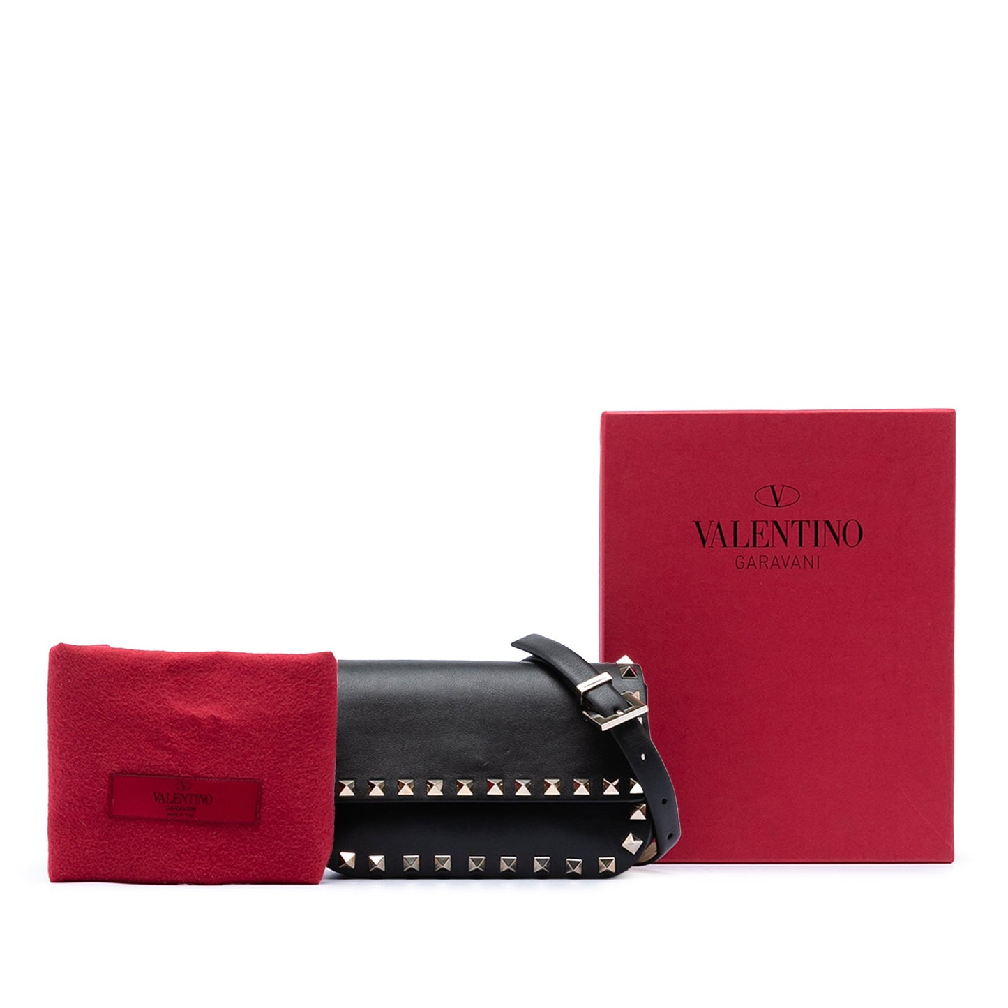 Valentino Leather Rockstud Belt Bag