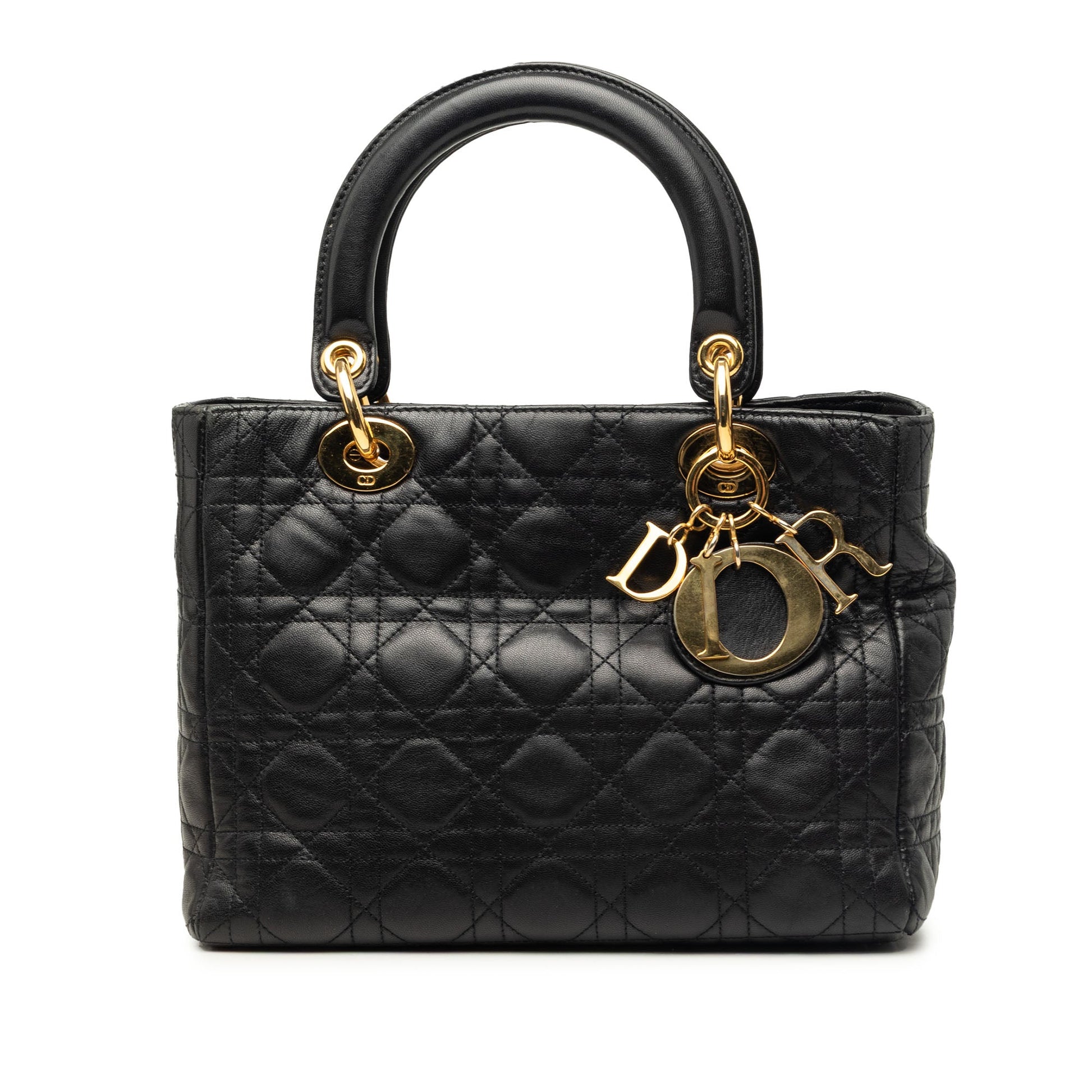 Dior Medium Lambskin Cannage Lady Dior