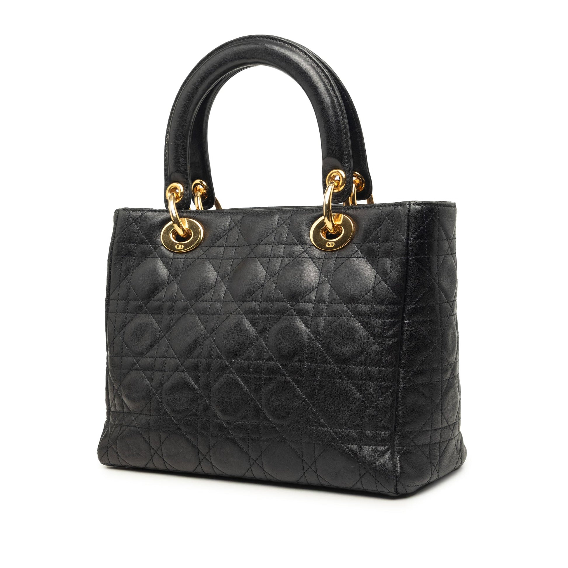 Dior Medium Lambskin Cannage Lady Dior