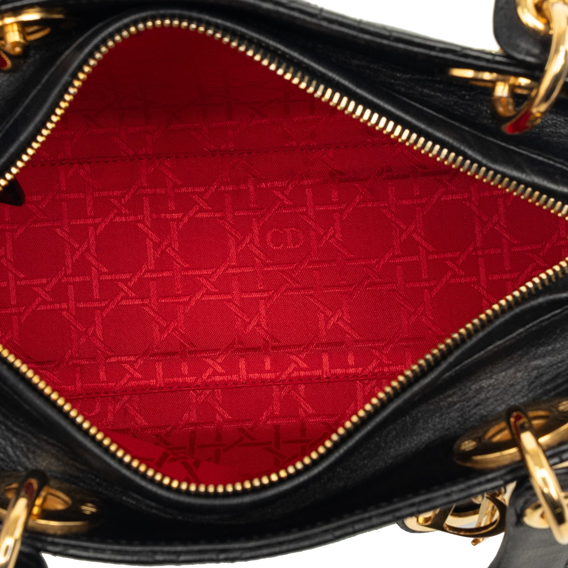 Dior Medium Lambskin Cannage Lady Dior