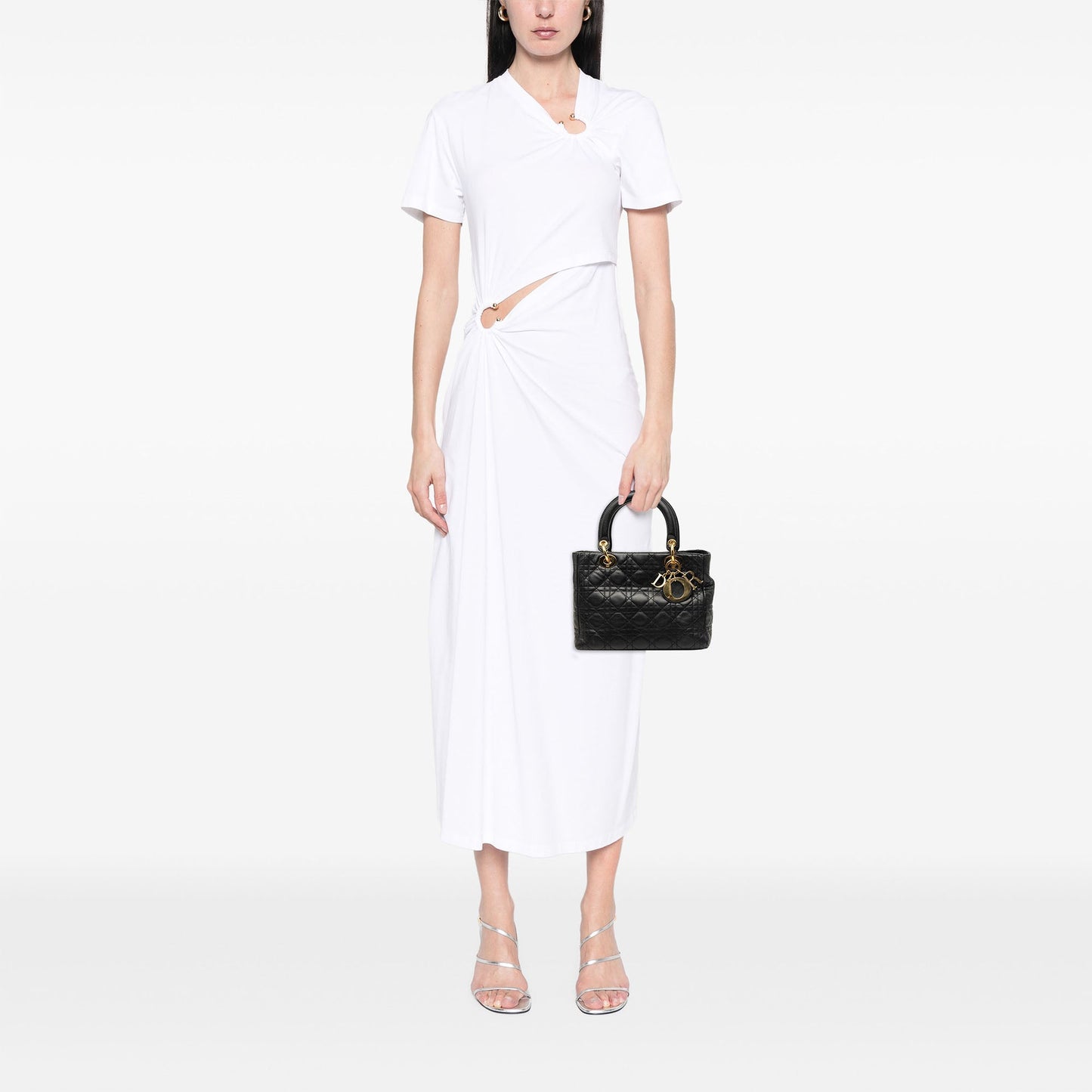 Dior Medium Lambskin Cannage Lady Dior