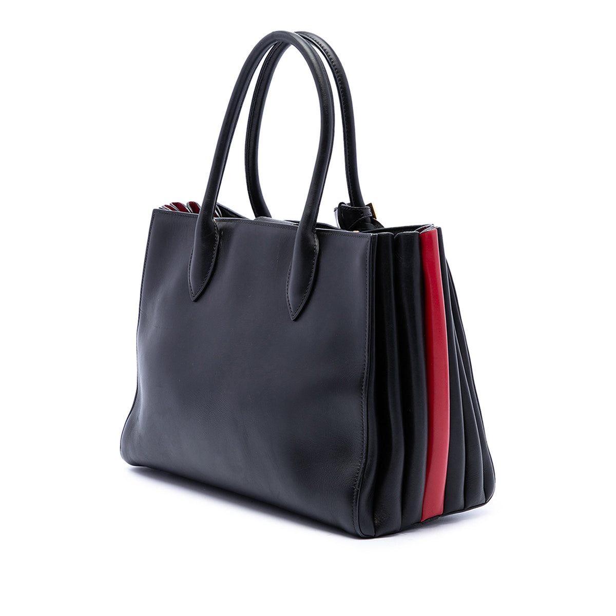 Prada City Calf Bibliotheque Satchel — Black