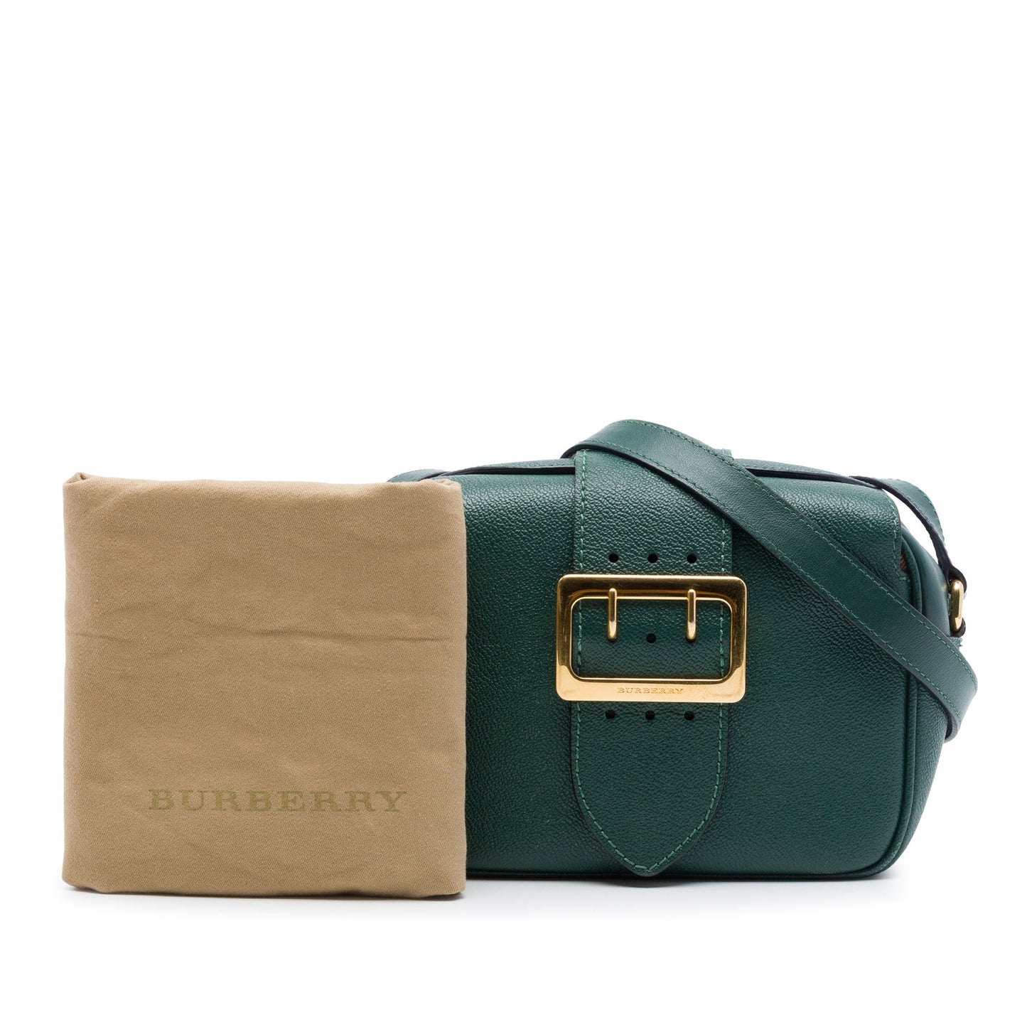 Burberry Small Soft Grained Calfskin Buckle Crossbody
