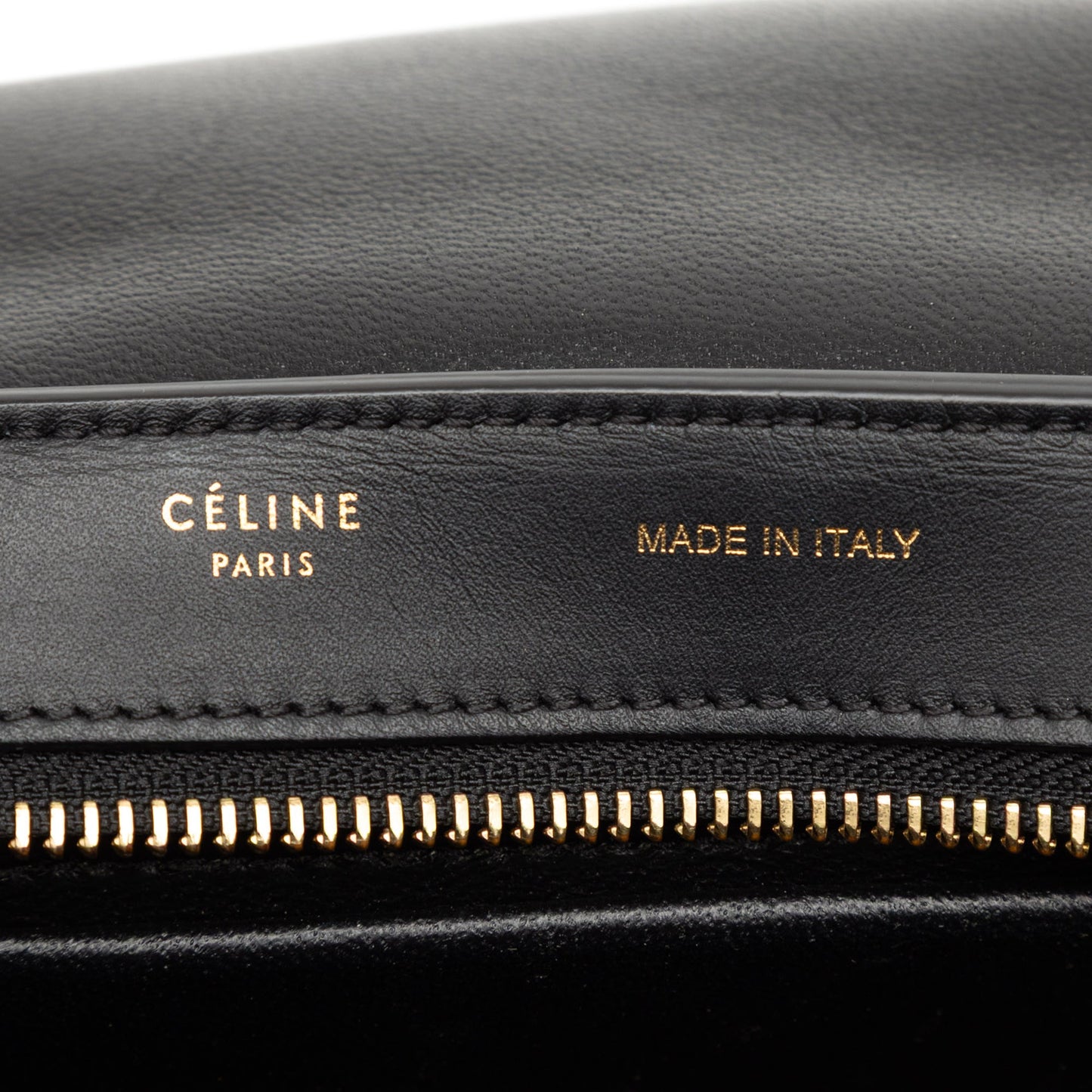 Celine Small Tricolor Leather Trapeze Satchel