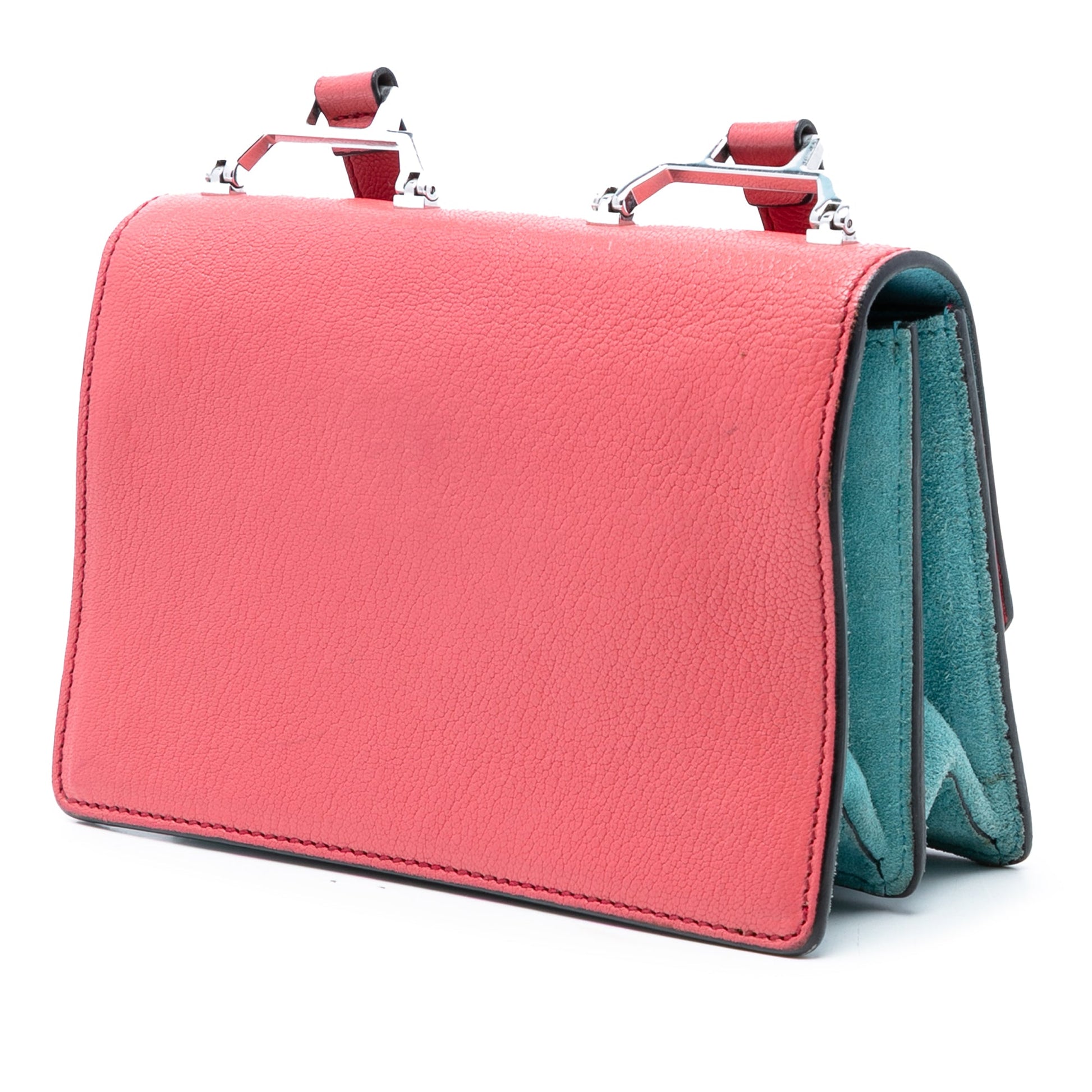 Miu Miu Goatskin Madras Miu Logo Crossbody