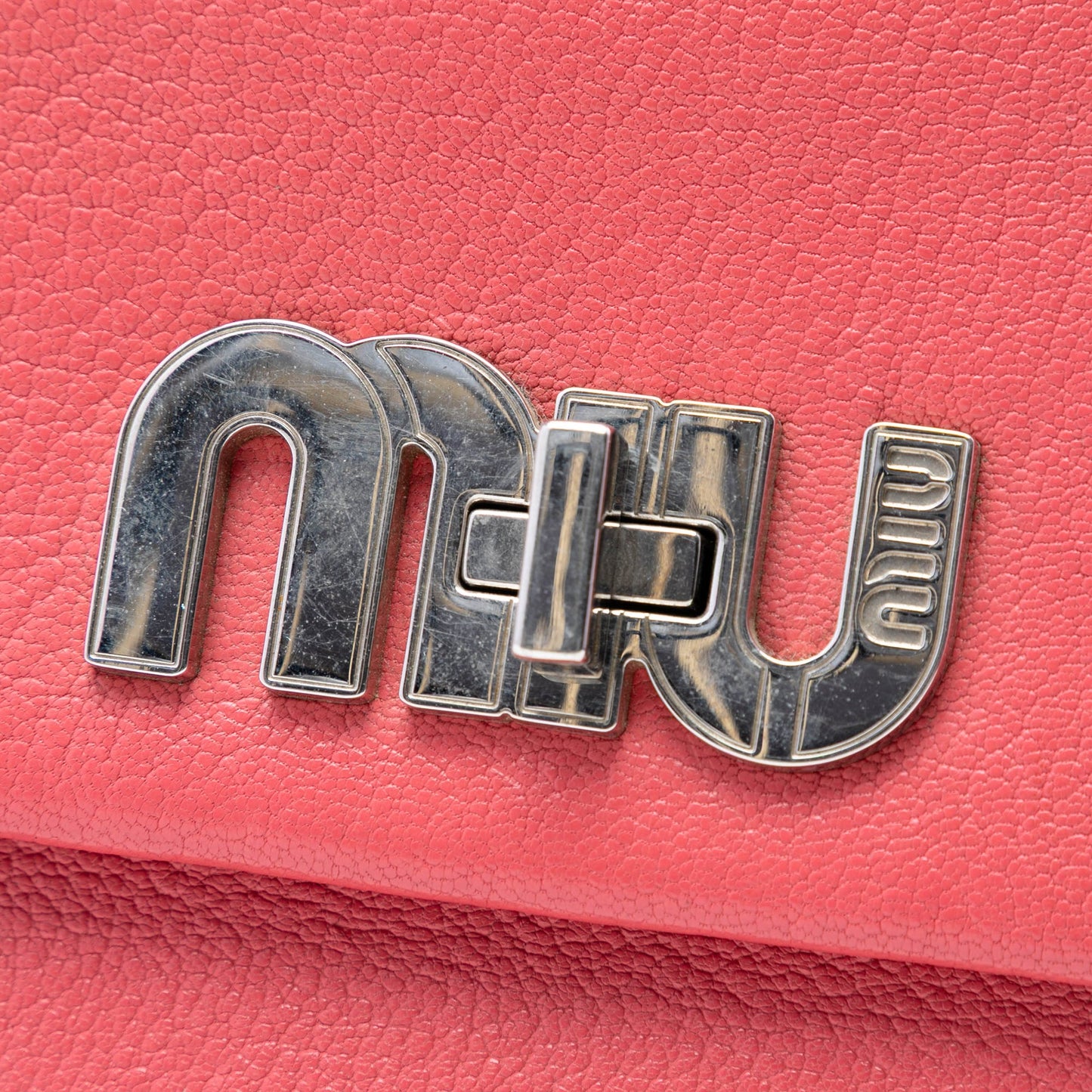 Miu Miu Goatskin Madras Miu Logo Crossbody