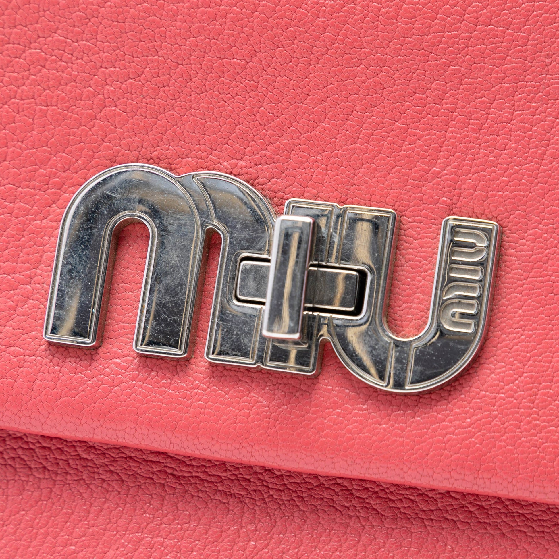 Miu Miu Goatskin Madras Miu Logo Crossbody