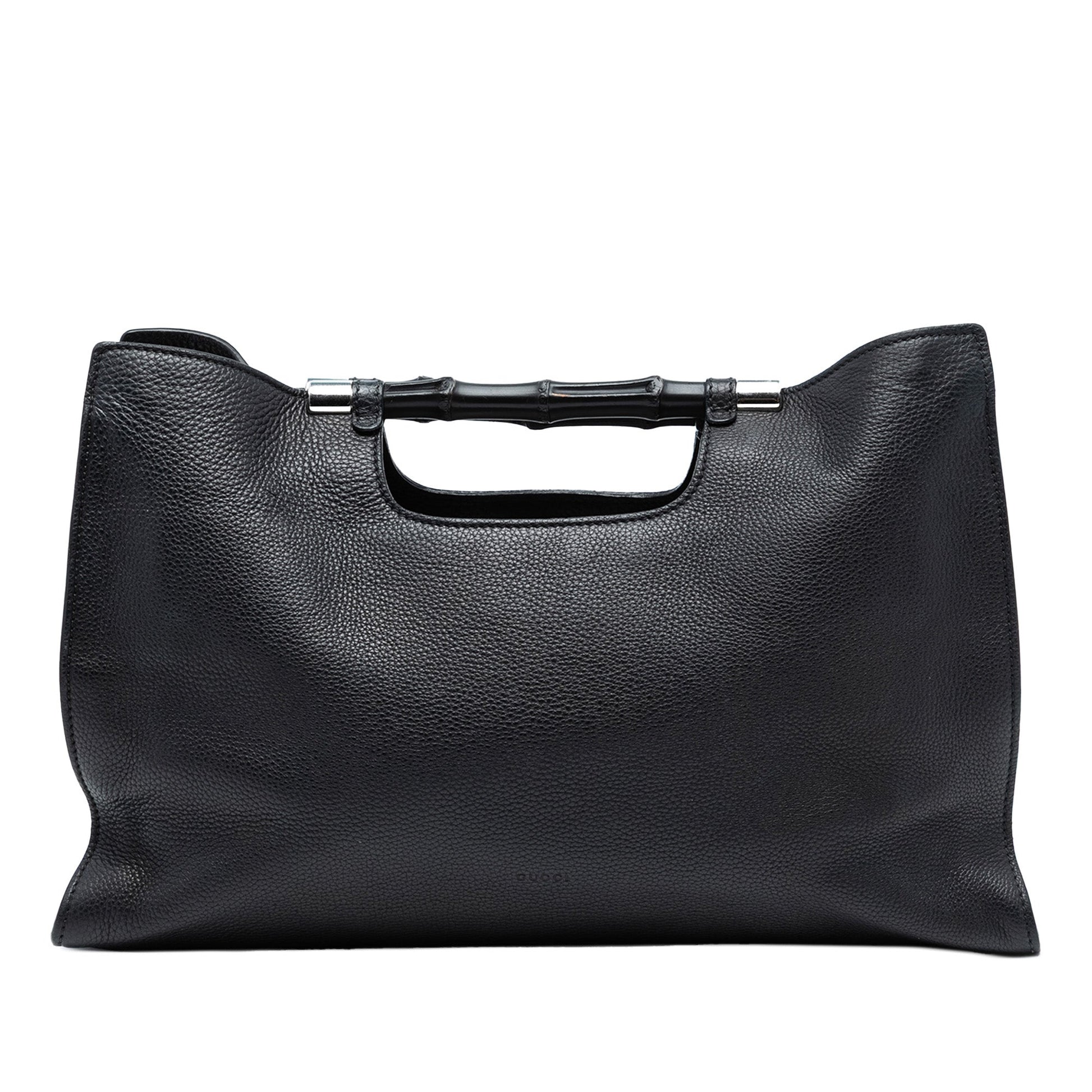 Gucci Medium Calfskin Bamboo Daily Shopper Satchel