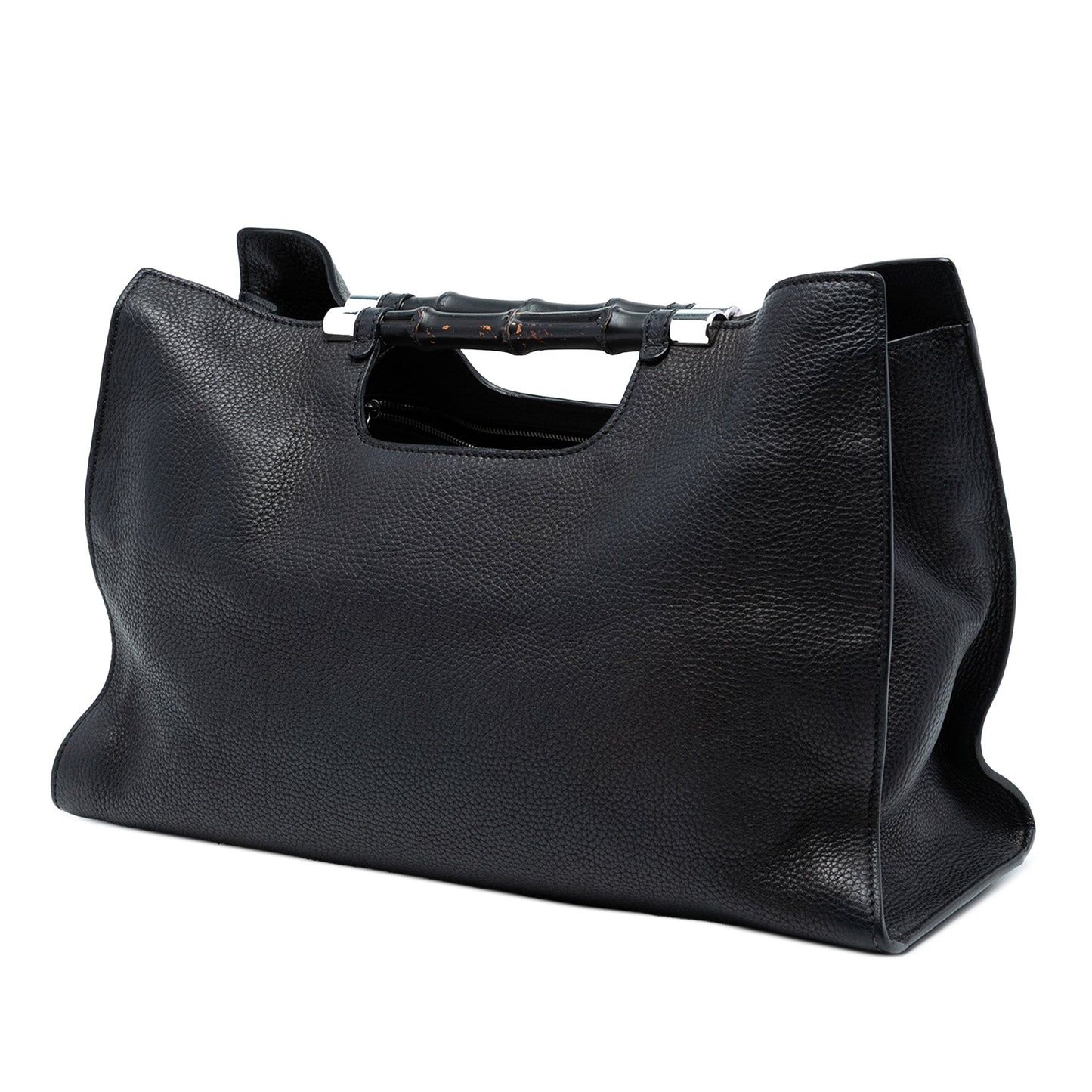 Gucci Medium Calfskin Bamboo Daily Shopper Satchel