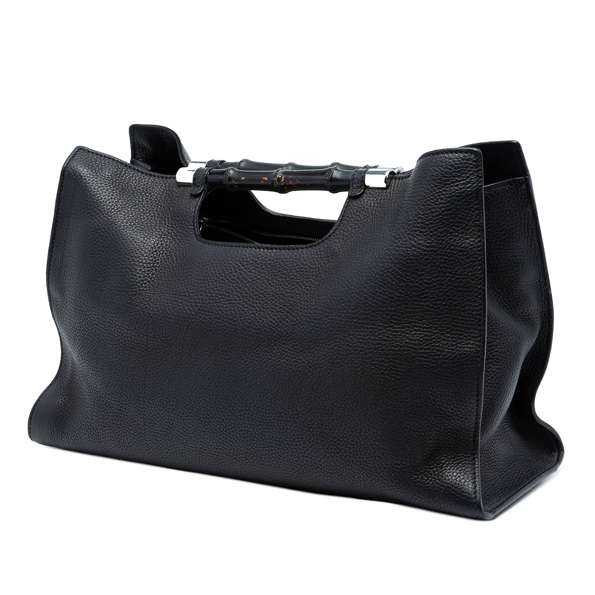 Gucci Medium Calfskin Bamboo Daily Shopper Satchel