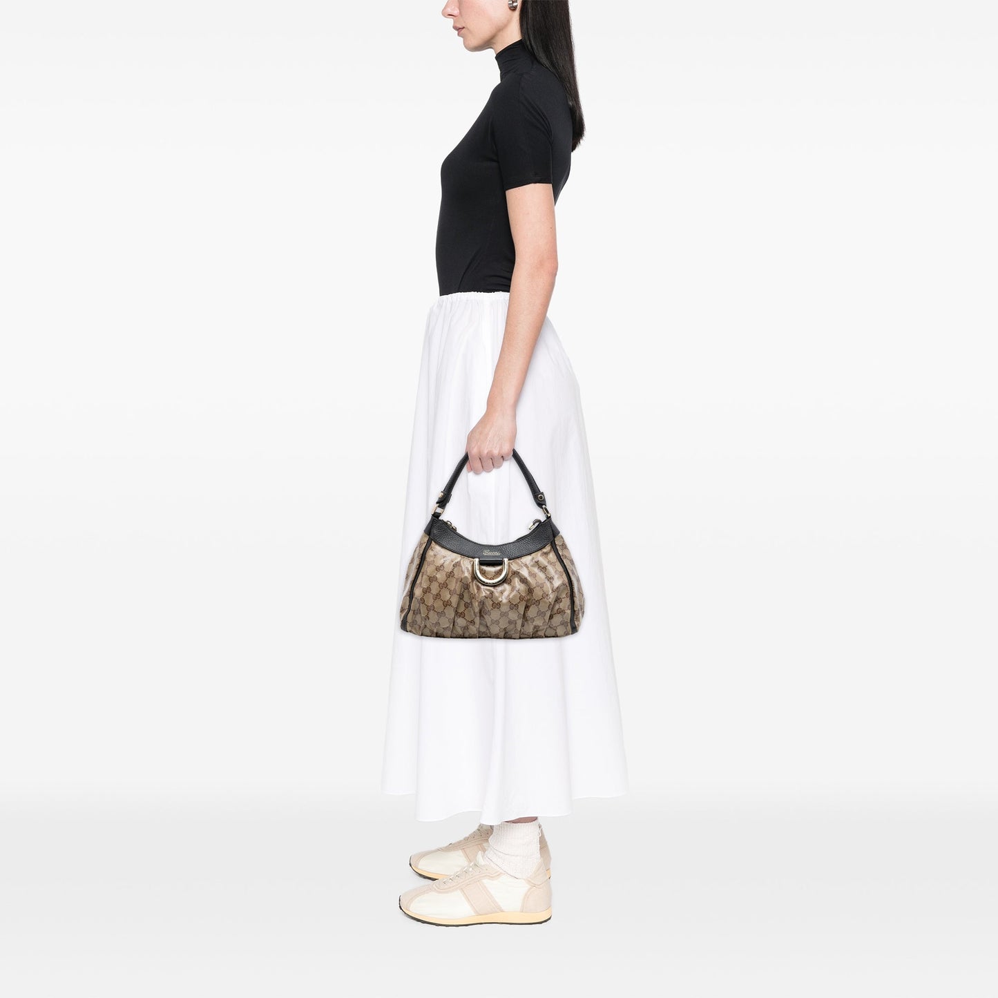 Gucci GG Crystal Abbey D Ring Shoulder Bag
