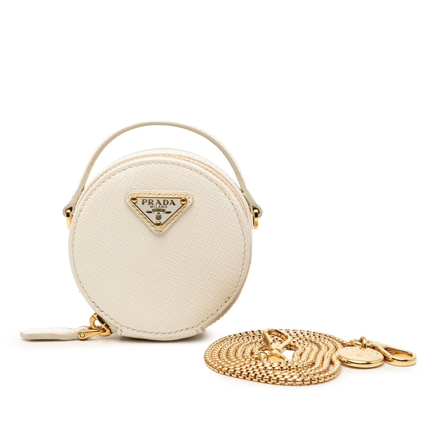 Mini Saffiano Triangle Pouch