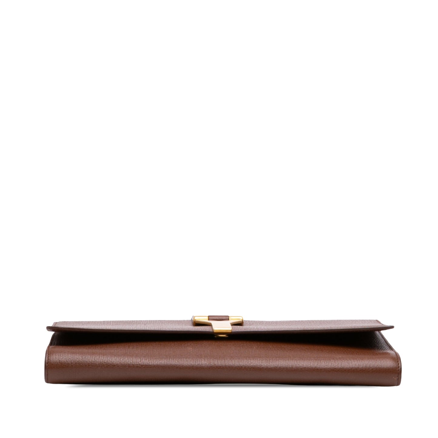 Saint Laurent Textured Leather Chyc Ligne Clutch
