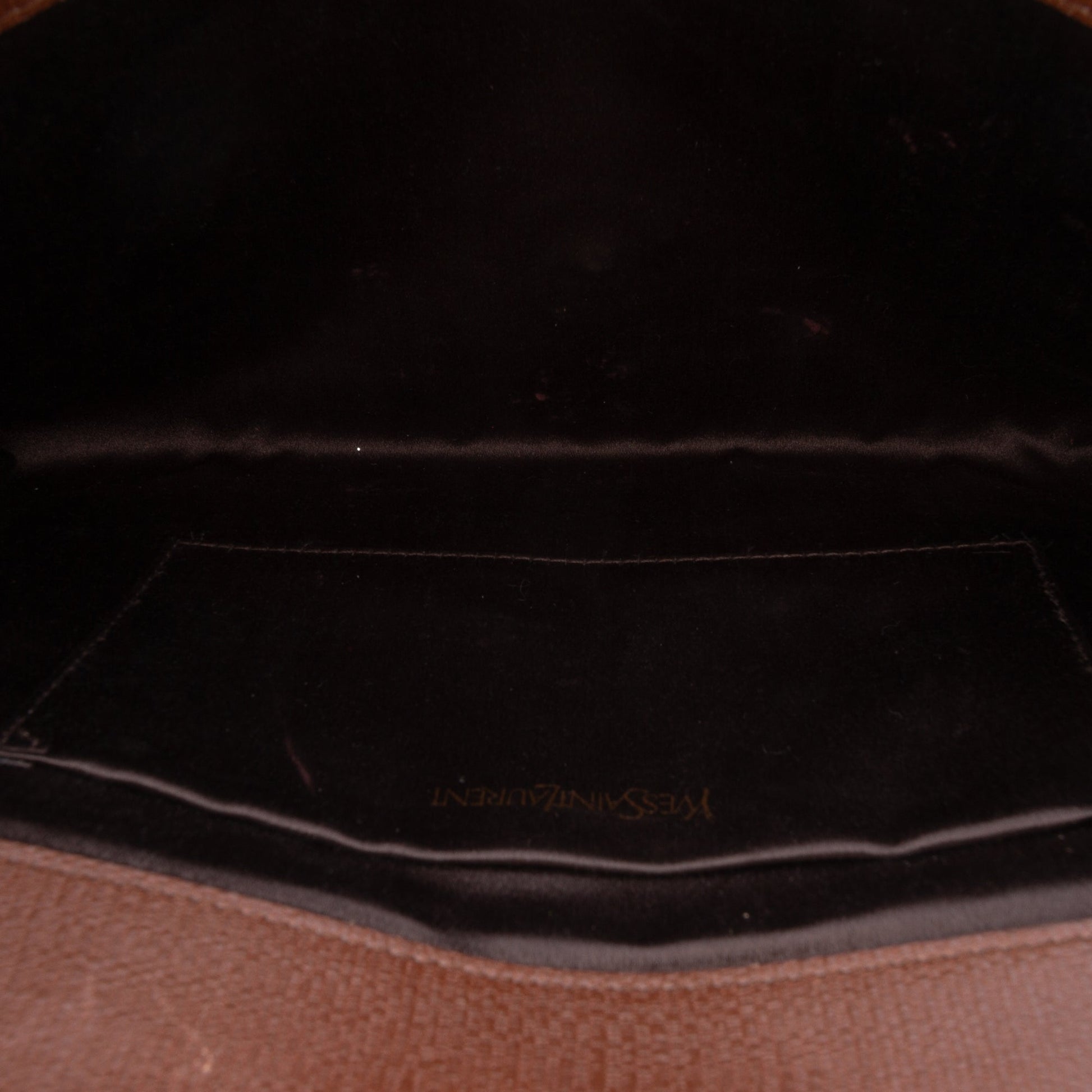 Saint Laurent Textured Leather Chyc Ligne Clutch