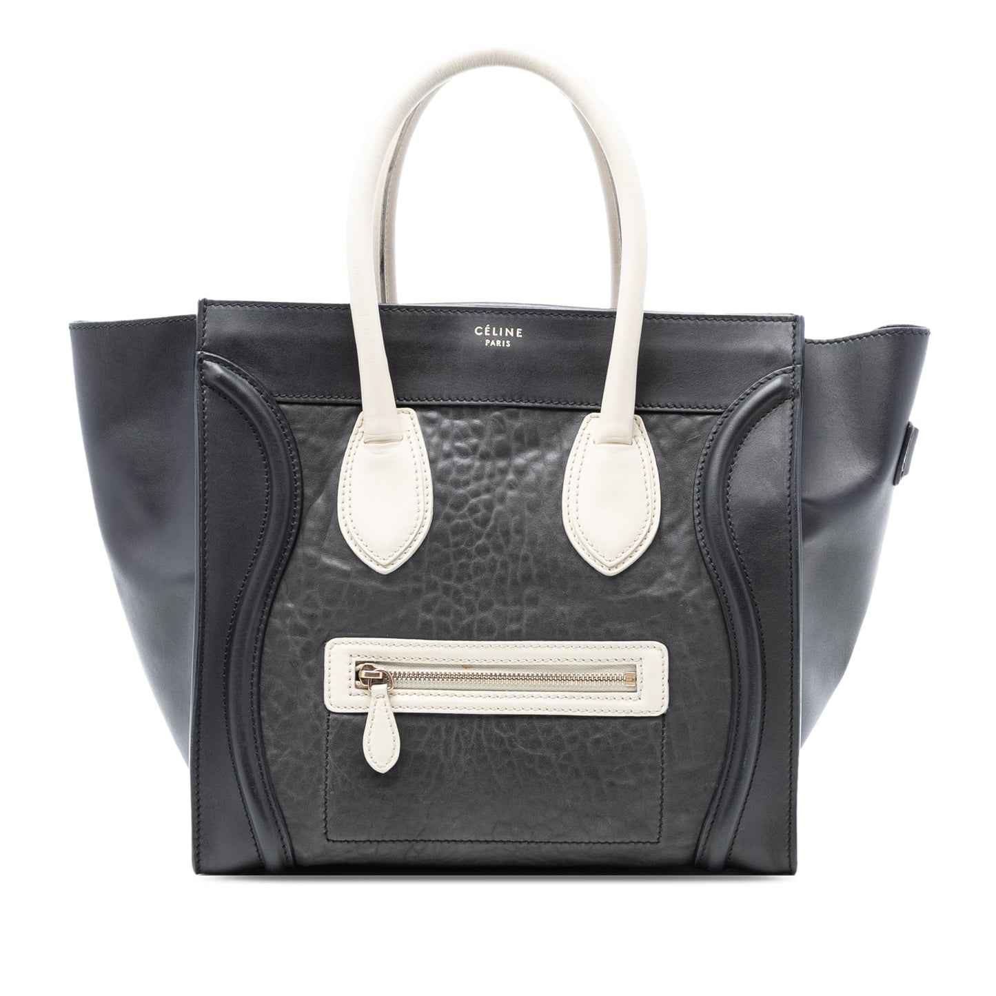 Celine Mini Embossed Calfskin Luggage Tote