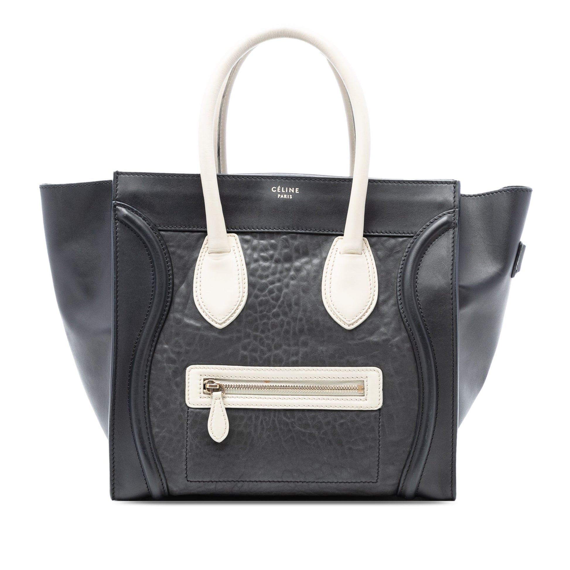 Celine Mini Embossed Calfskin Luggage Tote