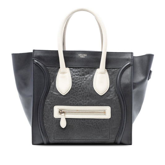 Celine Mini Embossed Calfskin Luggage Tote