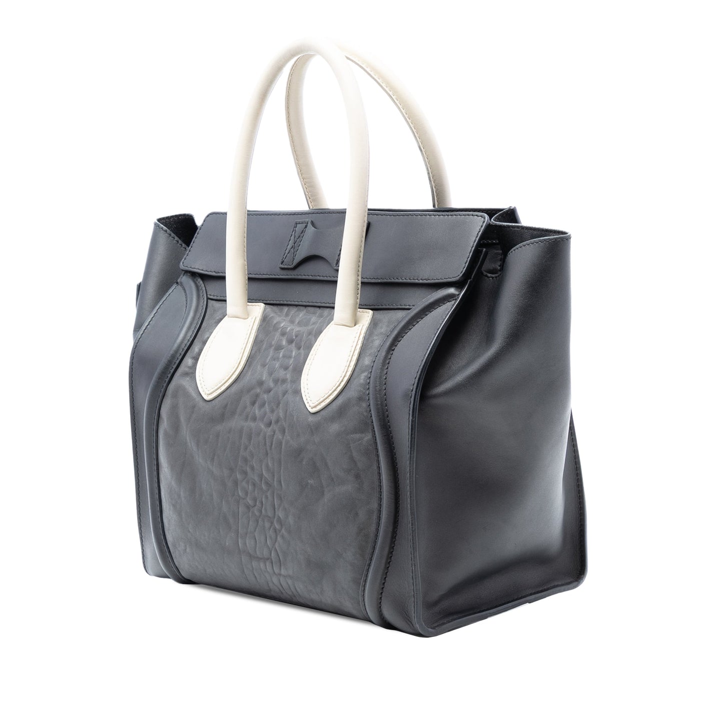 Celine Mini Embossed Calfskin Luggage Tote