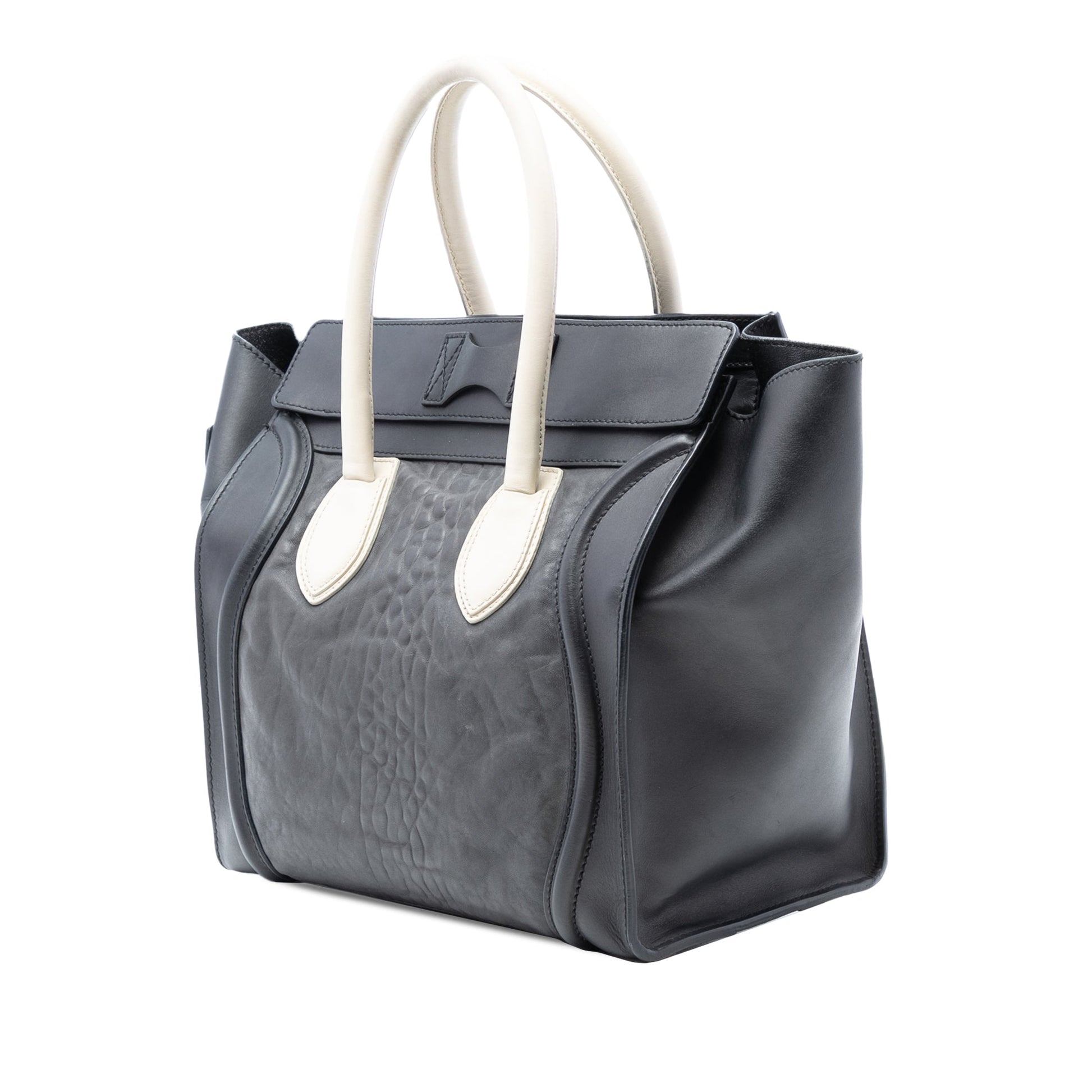 Celine Mini Embossed Calfskin Luggage Tote