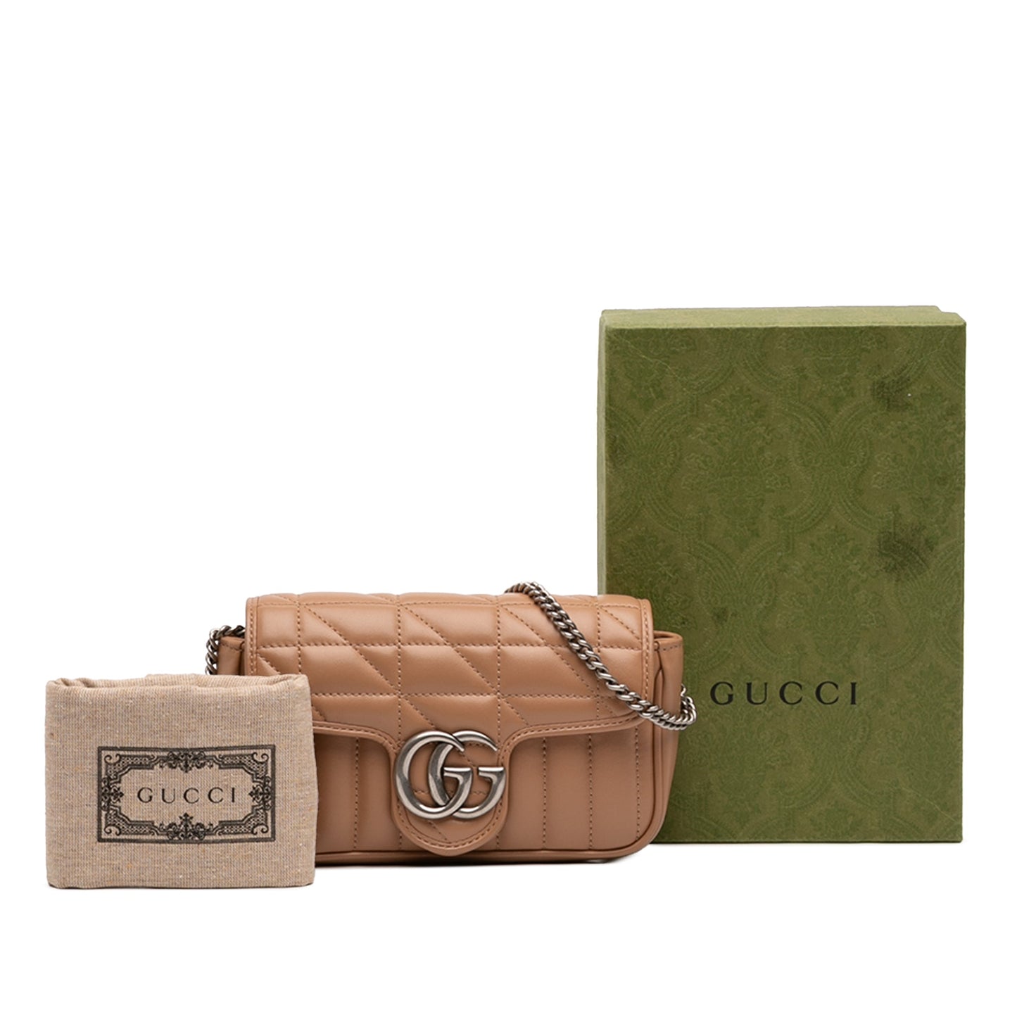 Gucci Mini GG Marmont Matelasse Leather Flap Crossbody