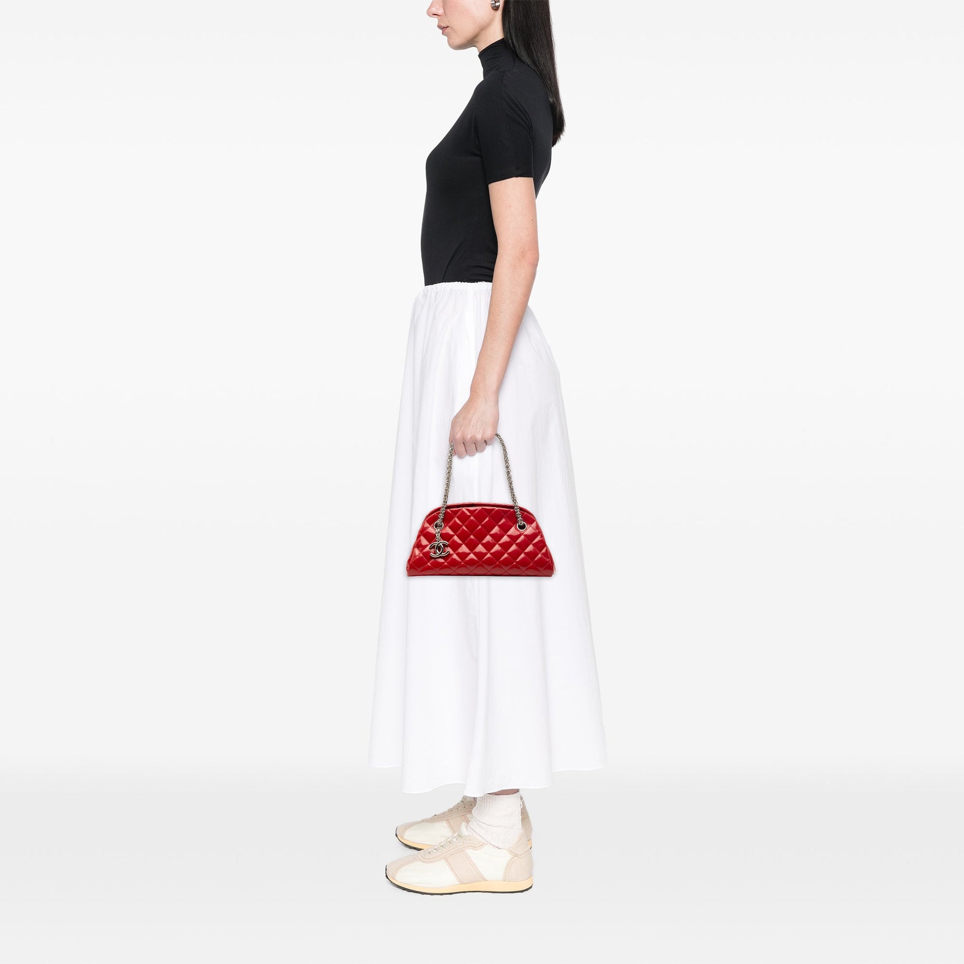 Small Patent Just Mademoiselle Shoulder Bag