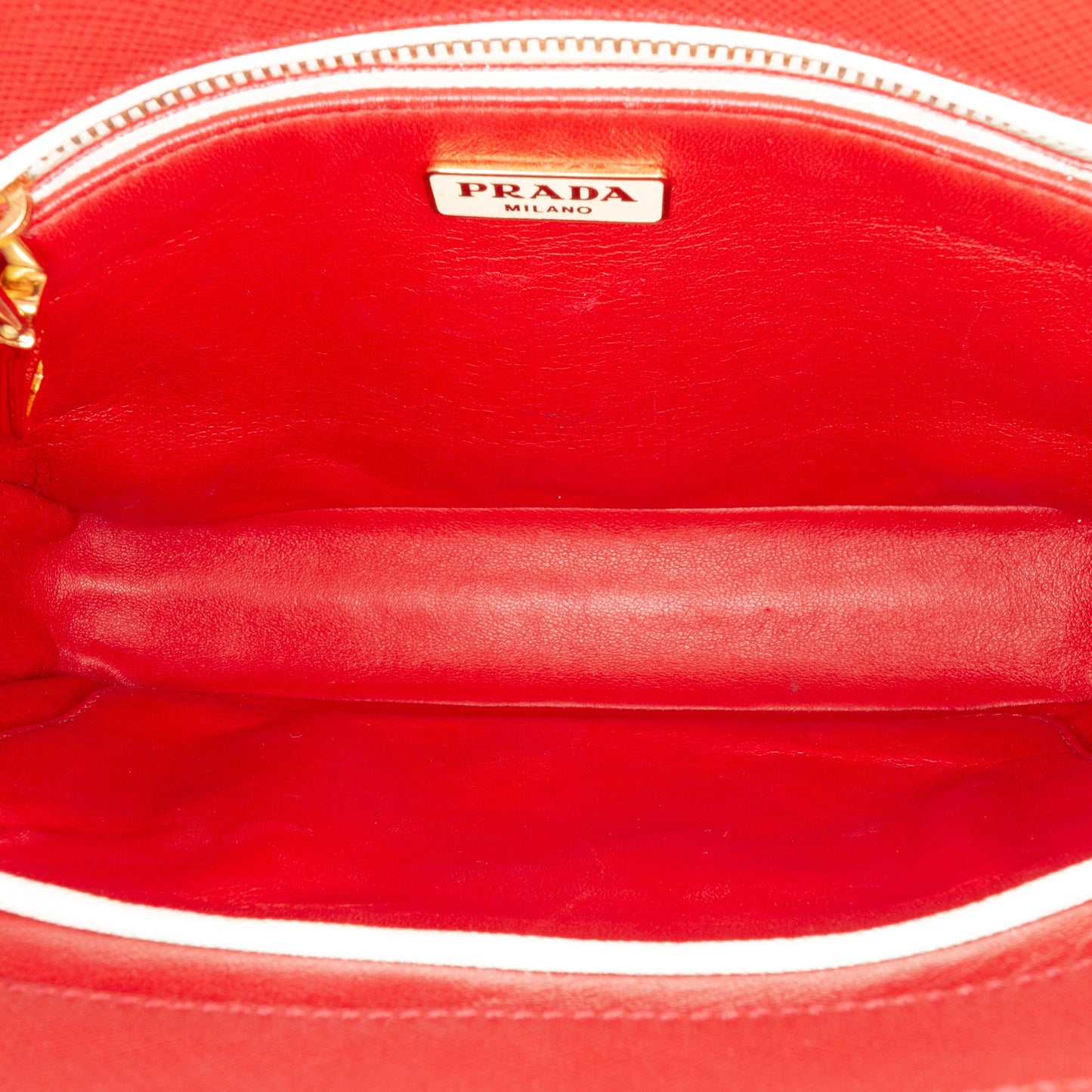 Prada Bicolor Saffiano Turnlock Satchel