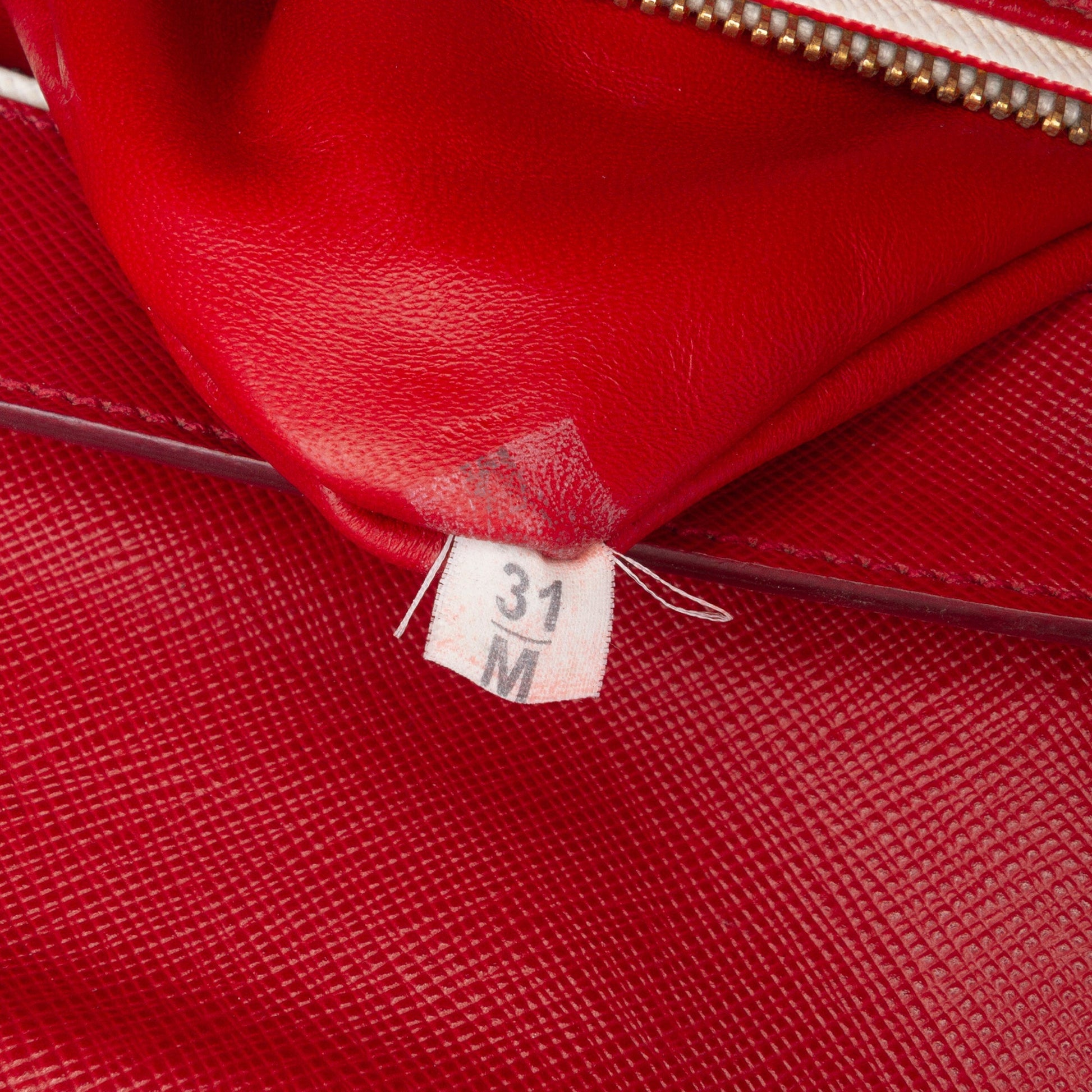 Prada Bicolor Saffiano Turnlock Satchel