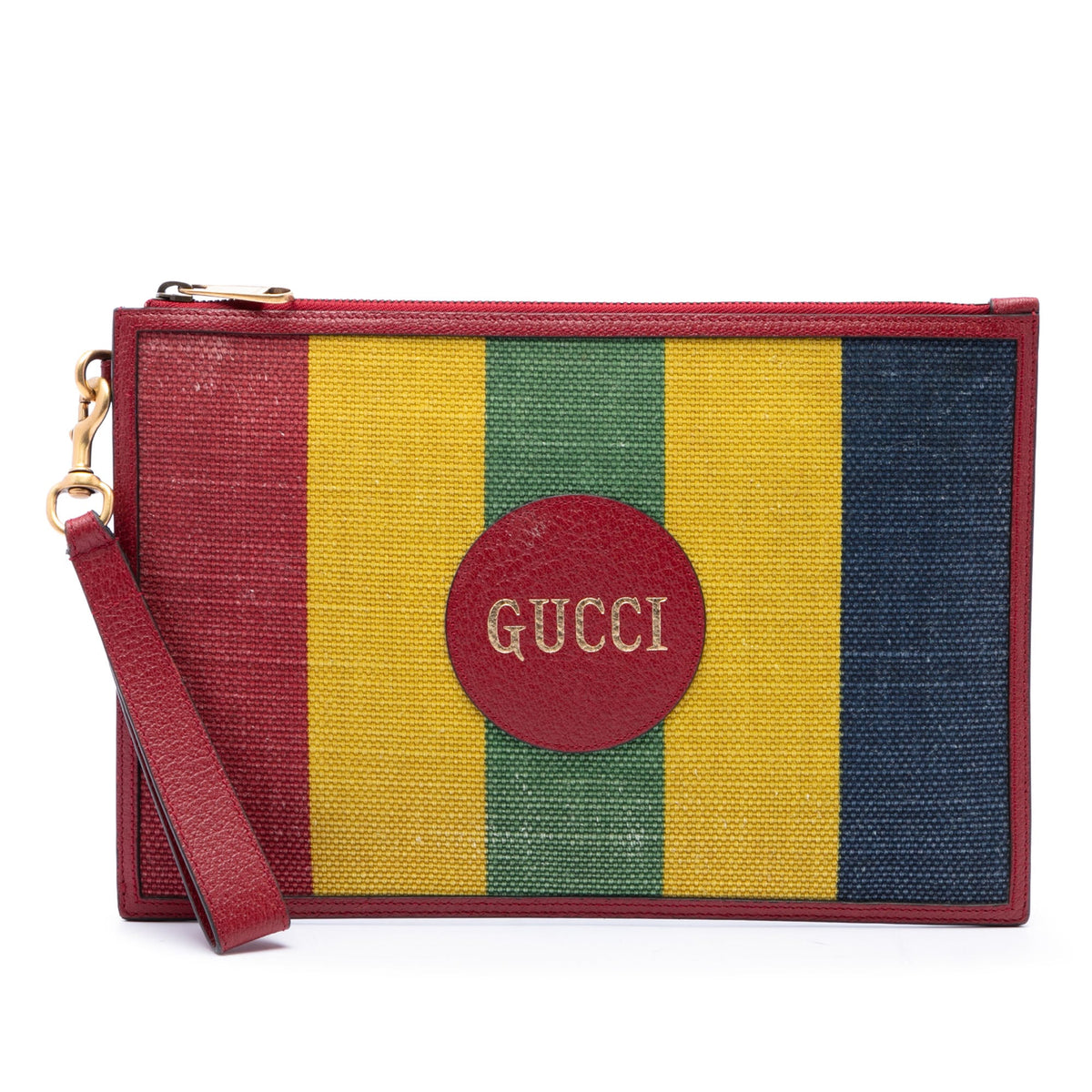 Gucci Baiadera Canvas Striped Clutch
