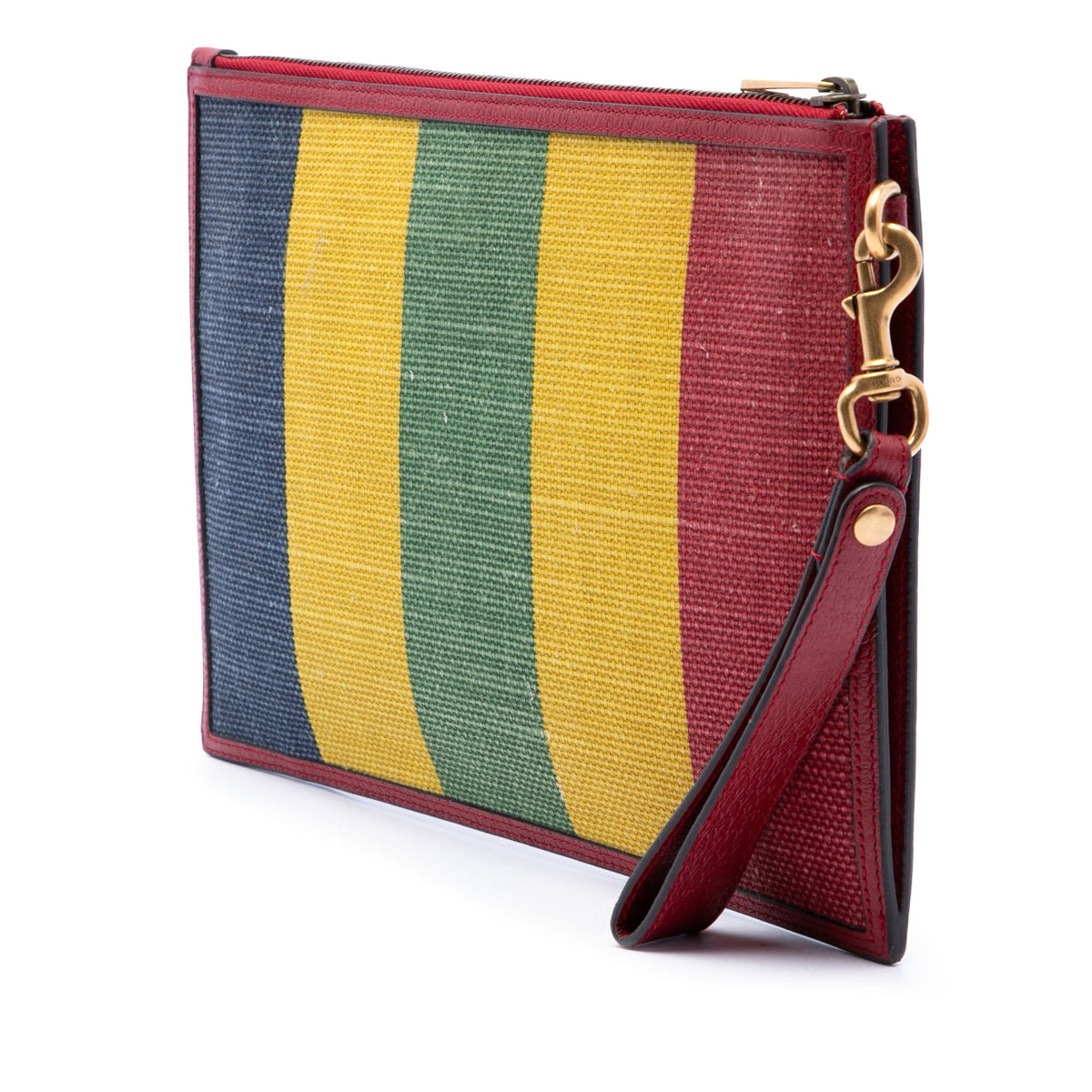 Gucci Baiadera Canvas Striped Clutch