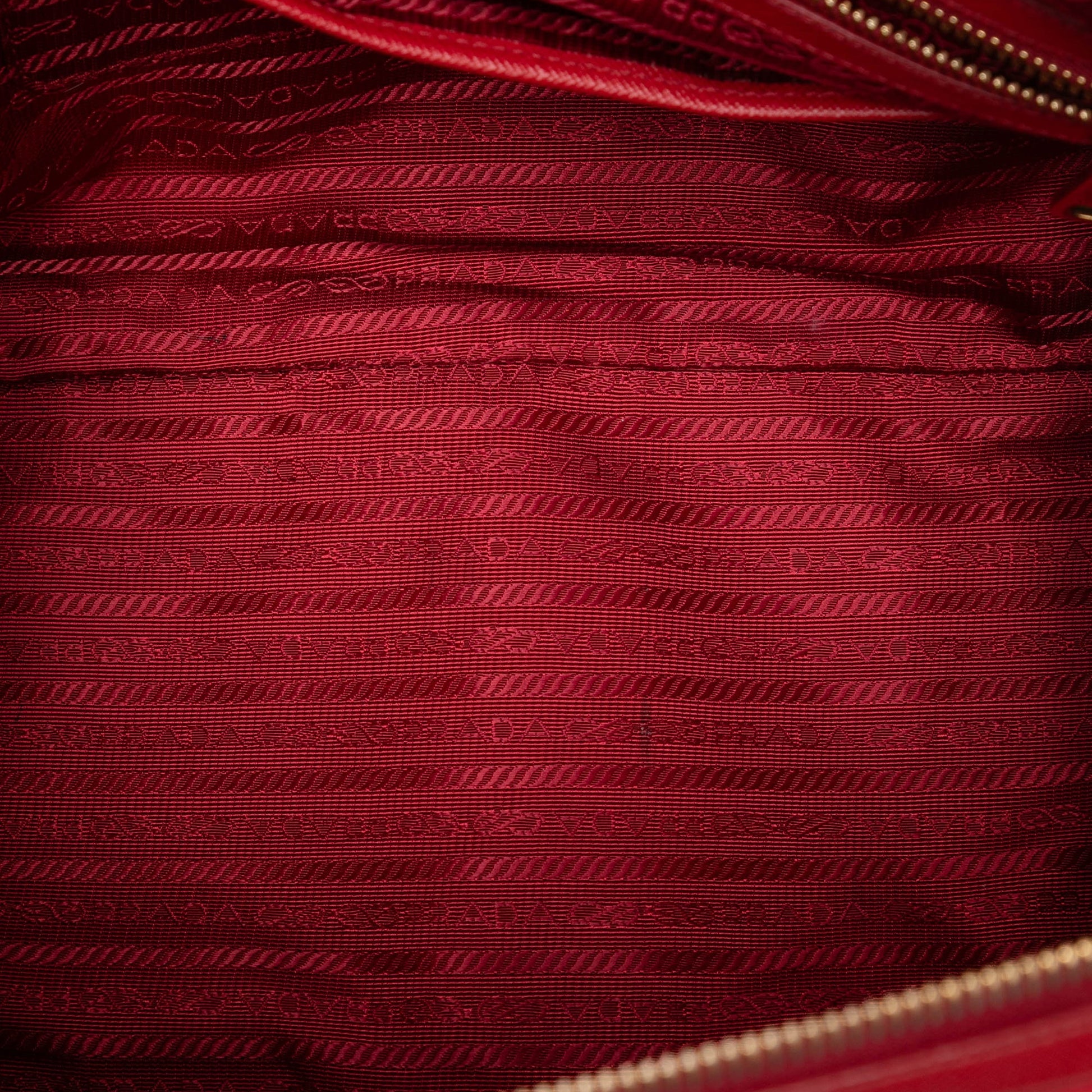 Prada Saffiano Trimmed Tessuto Satchel