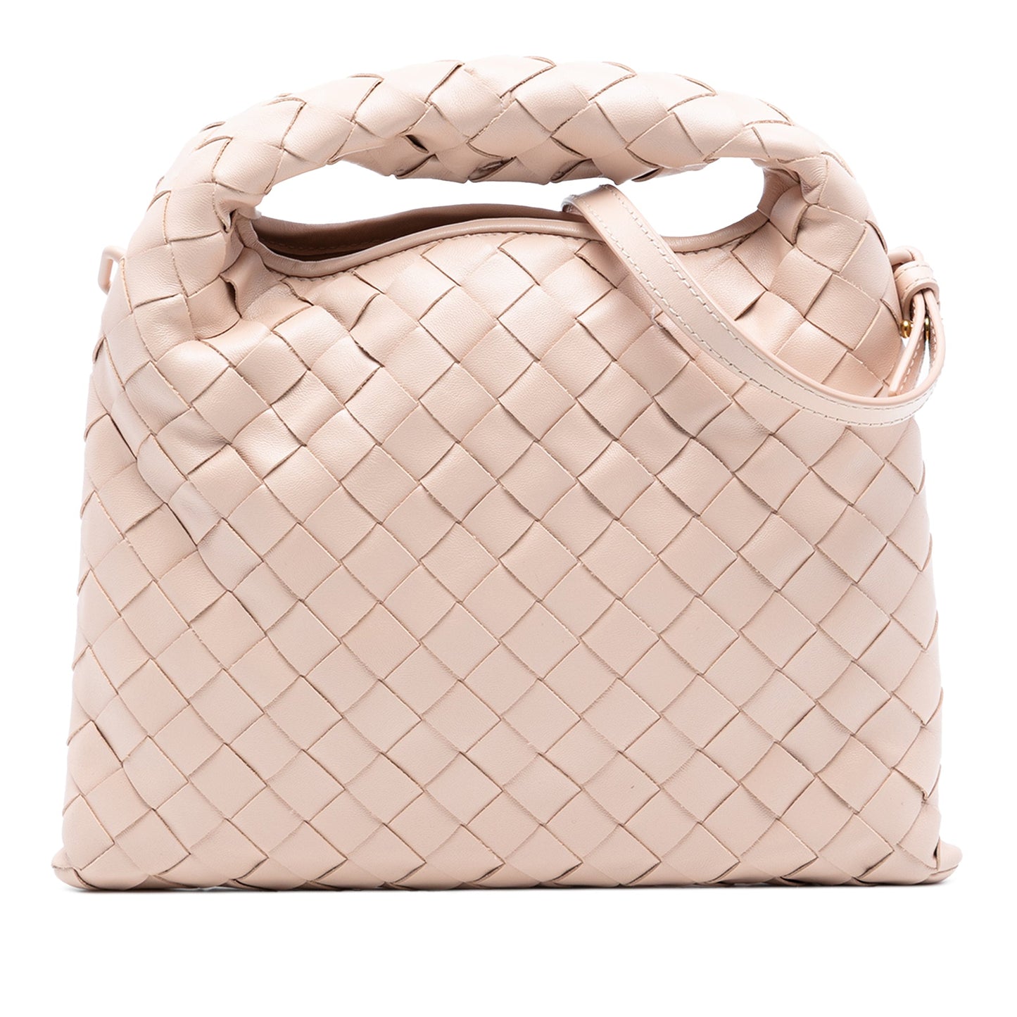 Bottega Veneta Mini Calfskin Intrecciato Hop Satchel