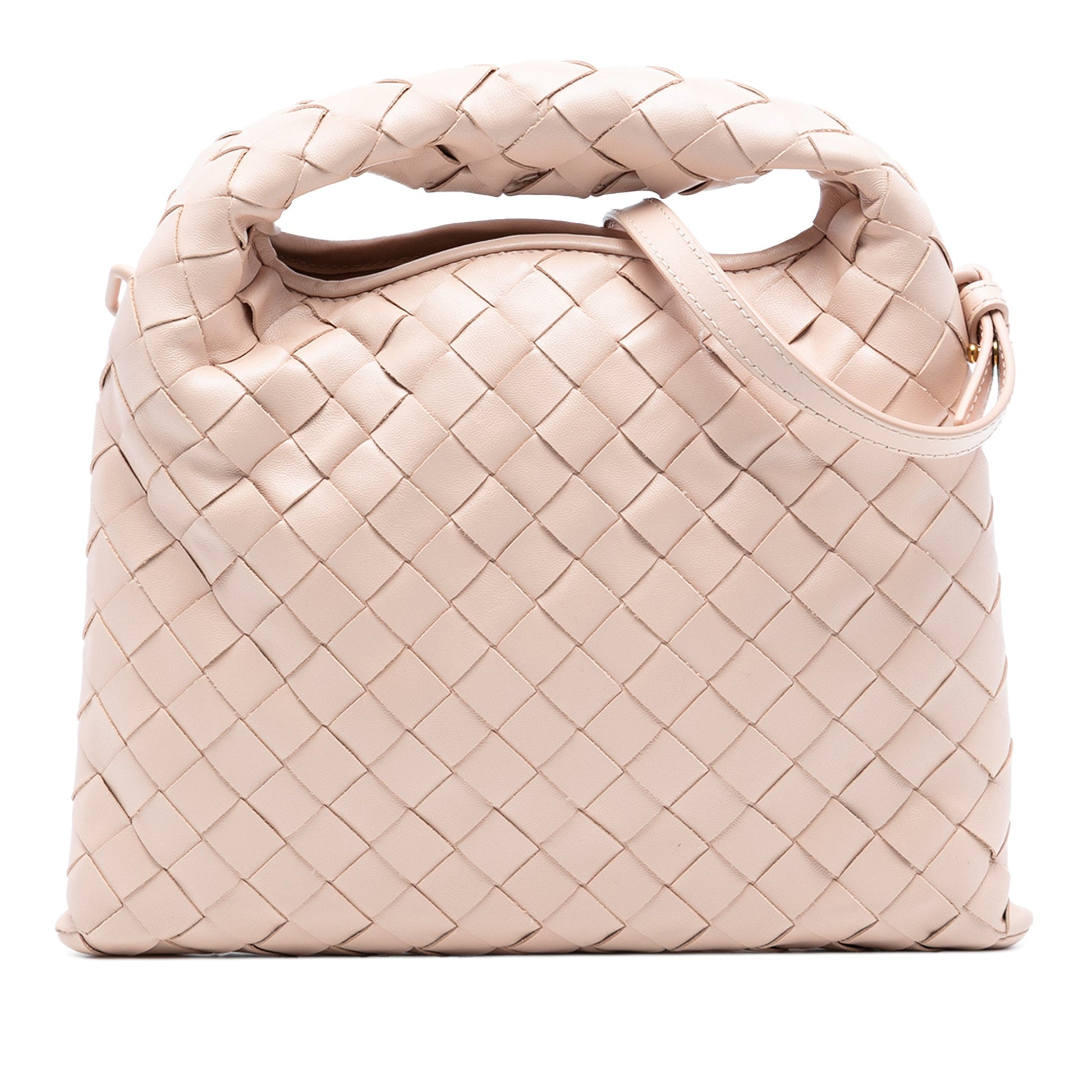 Bottega Veneta Mini Calfskin Intrecciato Hop Satchel