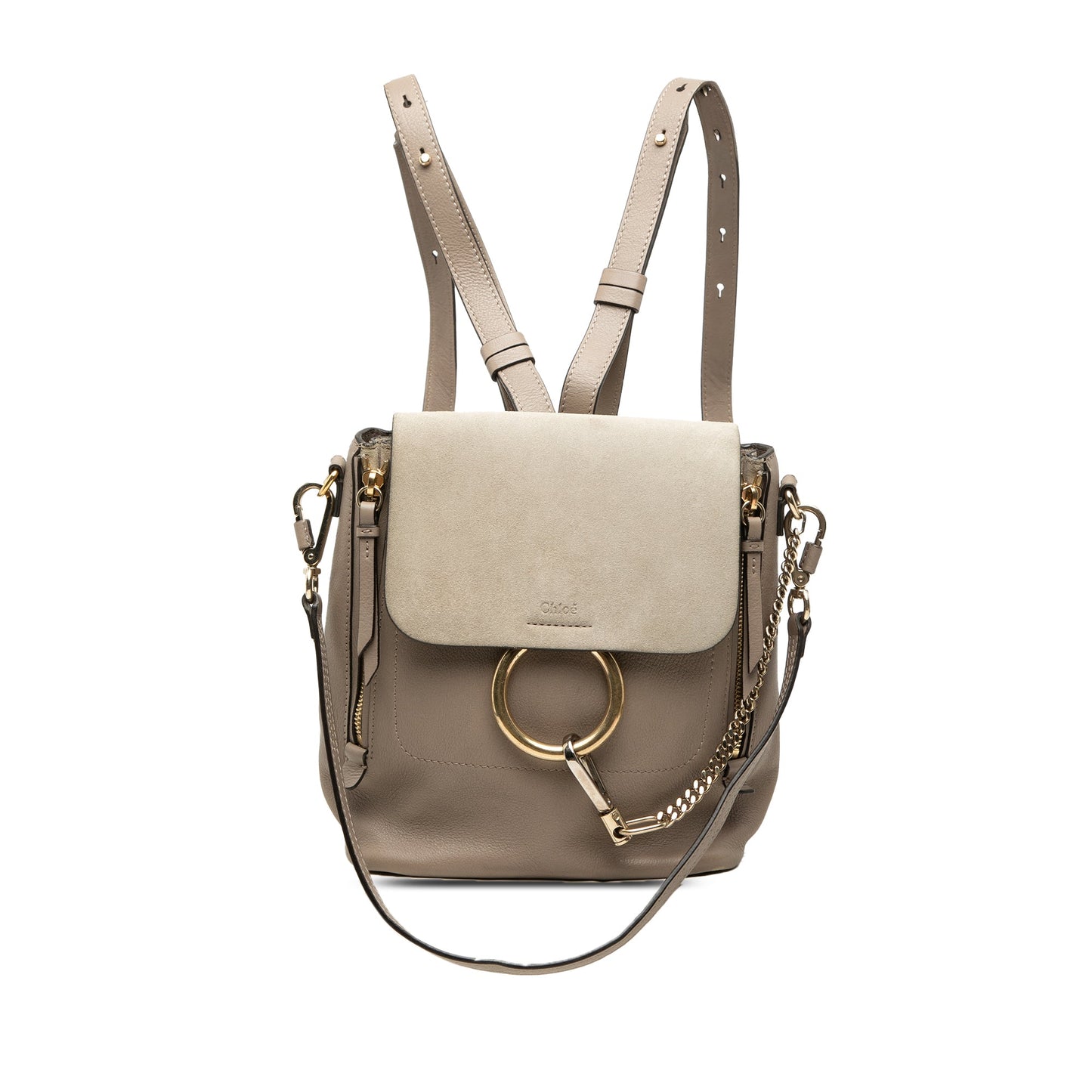 Chloé Small Calfskin and Suede Faye Backpack