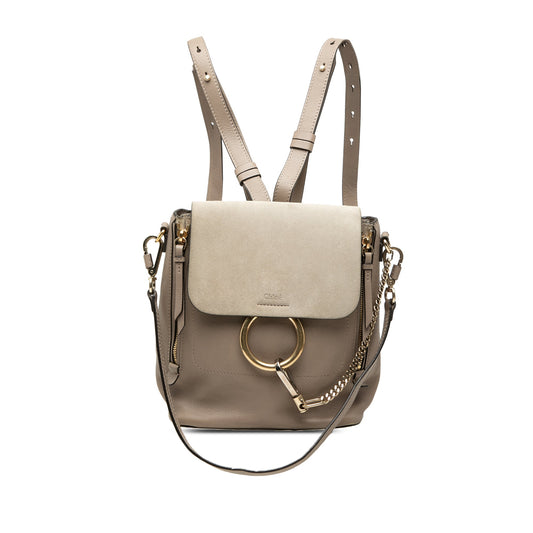 Chloé Small Calfskin and Suede Faye Backpack