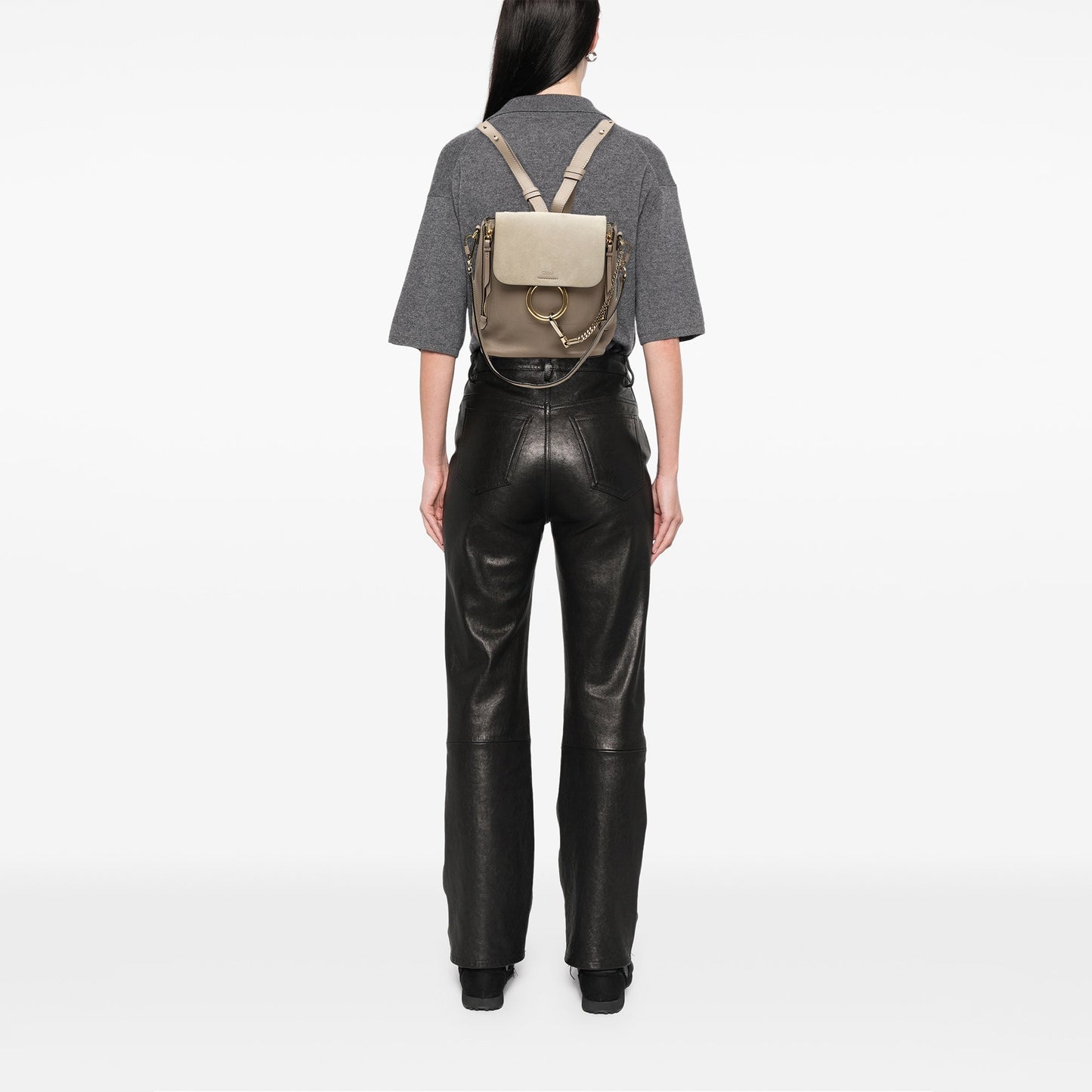 Chloé Small Calfskin and Suede Faye Backpack