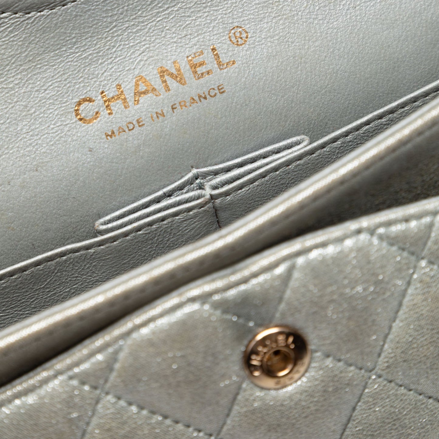 Chanel Medium Classic Iridescent Lambskin Double Flap
